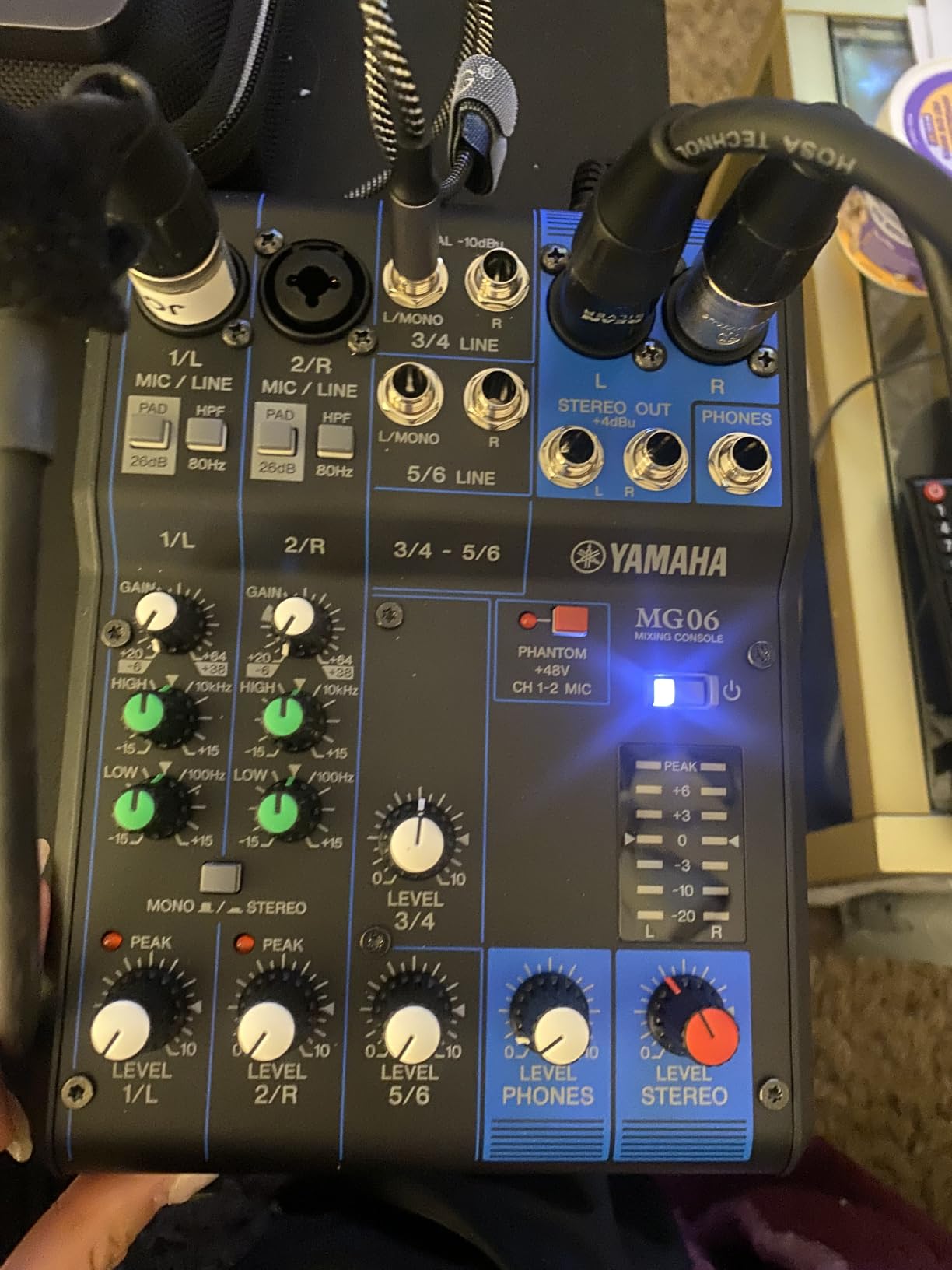 Yamaha MG06 6-Input Compact Stereo Mixer | 6-channel mixer with D-PRE preamps, XLR outputs and EQ for recording, lectures and performances customer photo 2