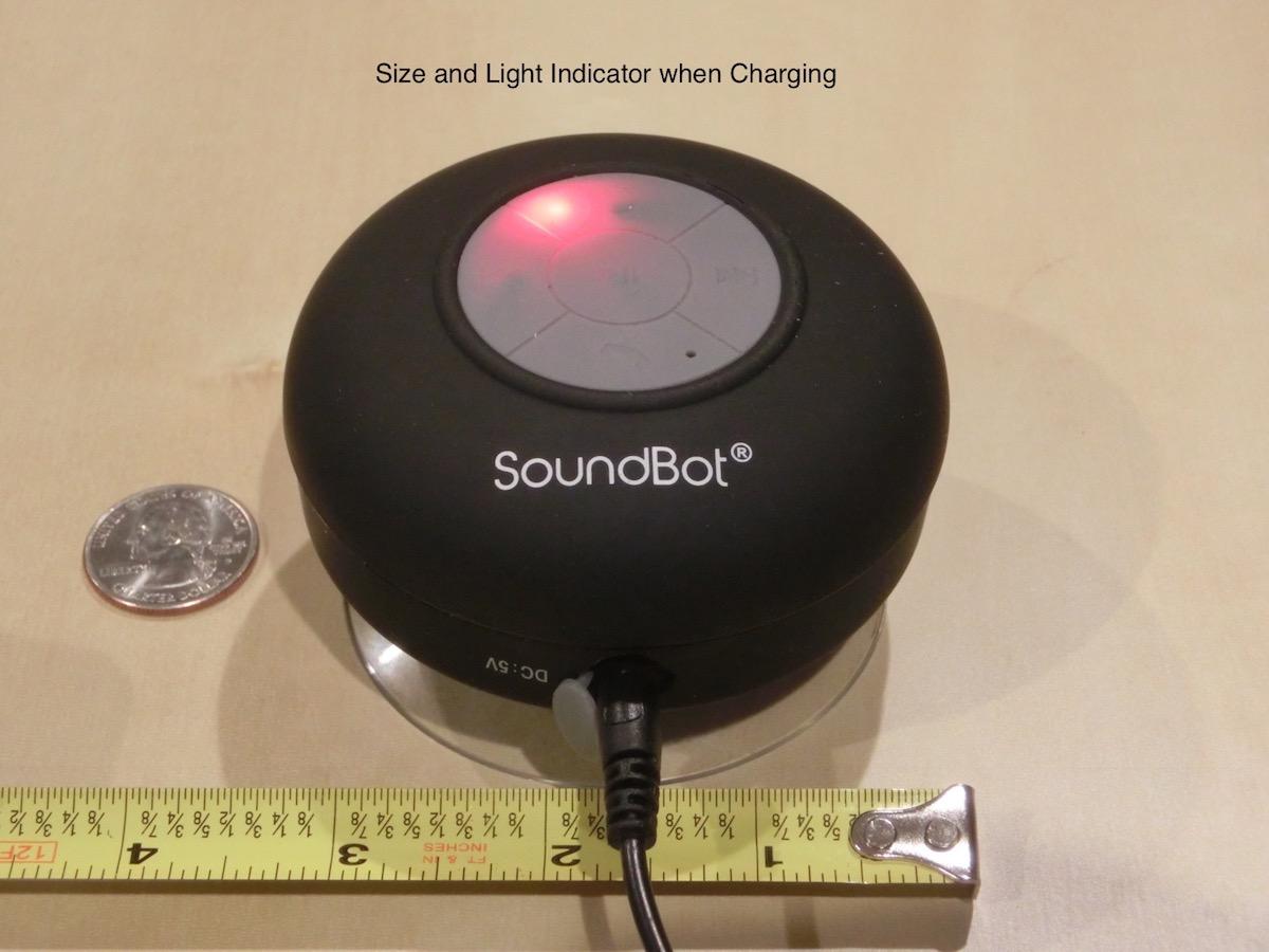 Soundbot® Waterproof Shower Speaker HD Water Resistant Bluetooth Handsfree Portable with Loud Clear Sounds 6+hrs of Playtime, Wireless Suction Cup Small Durable for Outdoors Travel Home SB510 (Black) customer photo 2