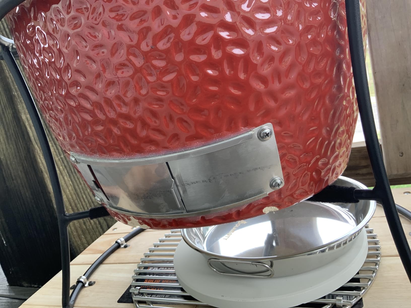 Kamado Joe Joe Jr 13.5-inch Portable Ceramic Charcoal Grill with Grill Stand, Stainless Steel Cooking Grate, Heat Deflectors and Ash Tool in Red, Model KJ13RH customer photo 1