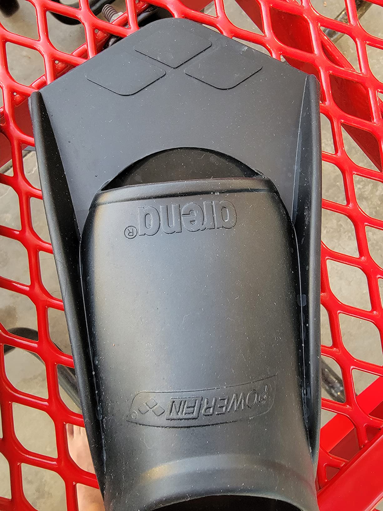 Arena Powerfin Swim Training Fin Short Blade Silicone Closed Heel Full Foot Pocket customer photo 1