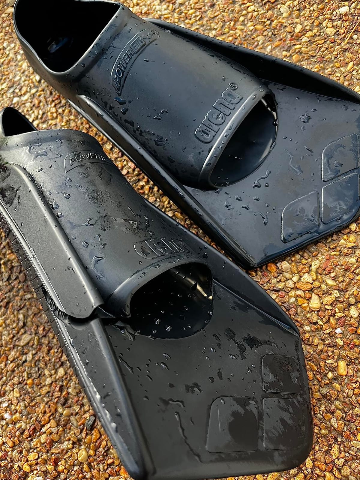 Arena Powerfin Swim Training Fin Short Blade Silicone Closed Heel Full Foot Pocket customer photo 2