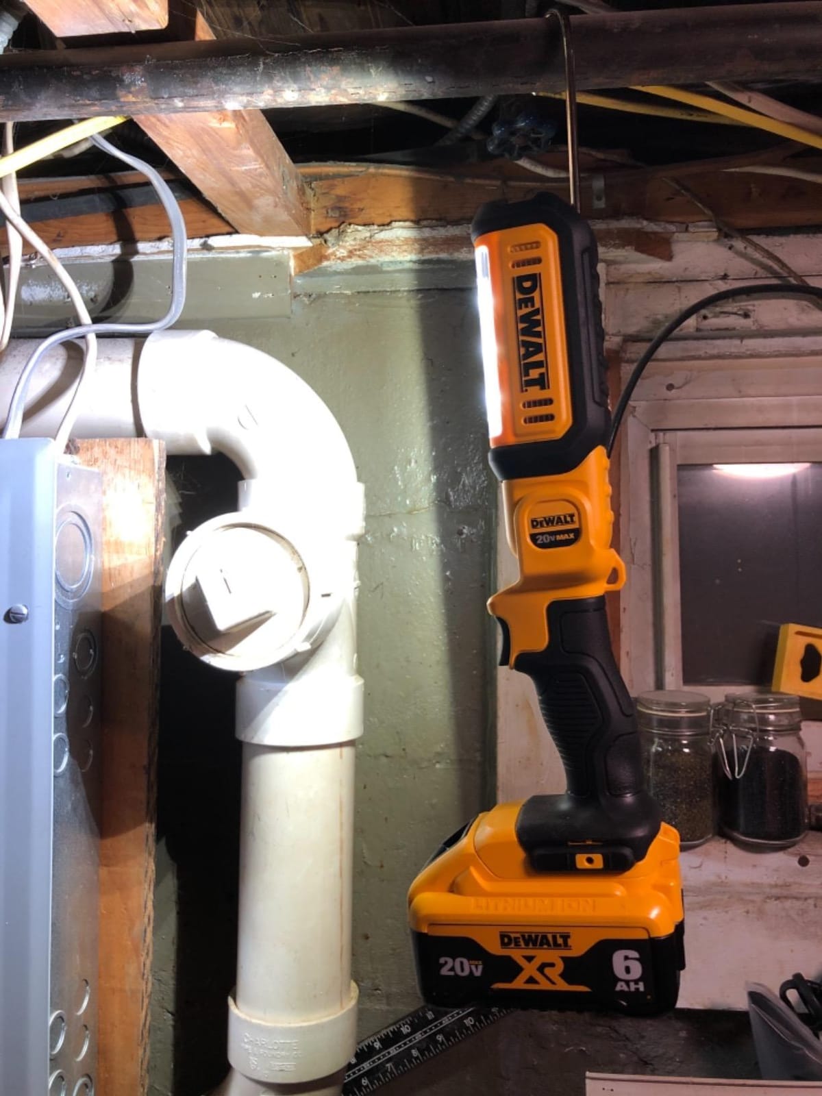 DEWALT 20V MAX LED Work Light, Rechargeable Flashlight, Pivoting Head, Bare Tool Only (DCL050) customer photo 1