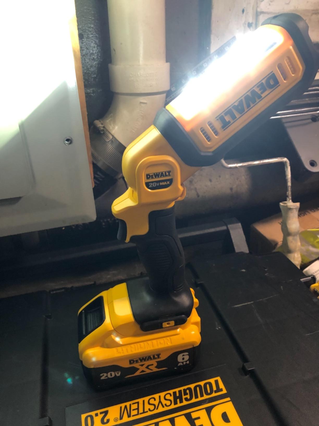 DEWALT 20V MAX LED Work Light, Rechargeable Flashlight, Pivoting Head, Bare Tool Only (DCL050) customer photo 2