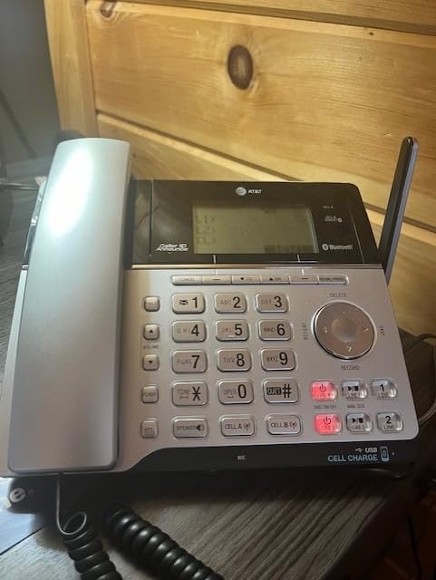 AT&T TL86103 2-Line Corded/Cordless Phone System for Small Business with Answering Machine, Connect-to-Cell Bluetooth, Caller ID, Intercom, Long Range & Expandable to 12 Handsets (Silver/Black) customer photo 2