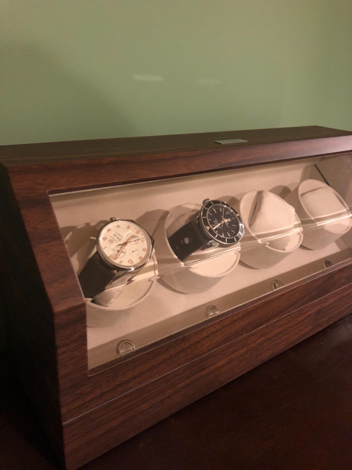 Watch Winder for Automatic Watches - Quad Watch Winders for Rolexs - Japanese Motor - Multiple Settings - Zero Magnetization customer photo 1