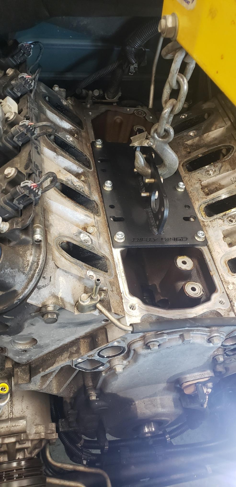 Dirty Dingo LS SBC BBC 2,4 Barrel, Spread Bore, 4150, 4500 Carb Universal Engine Lift Plate- customer photo 2