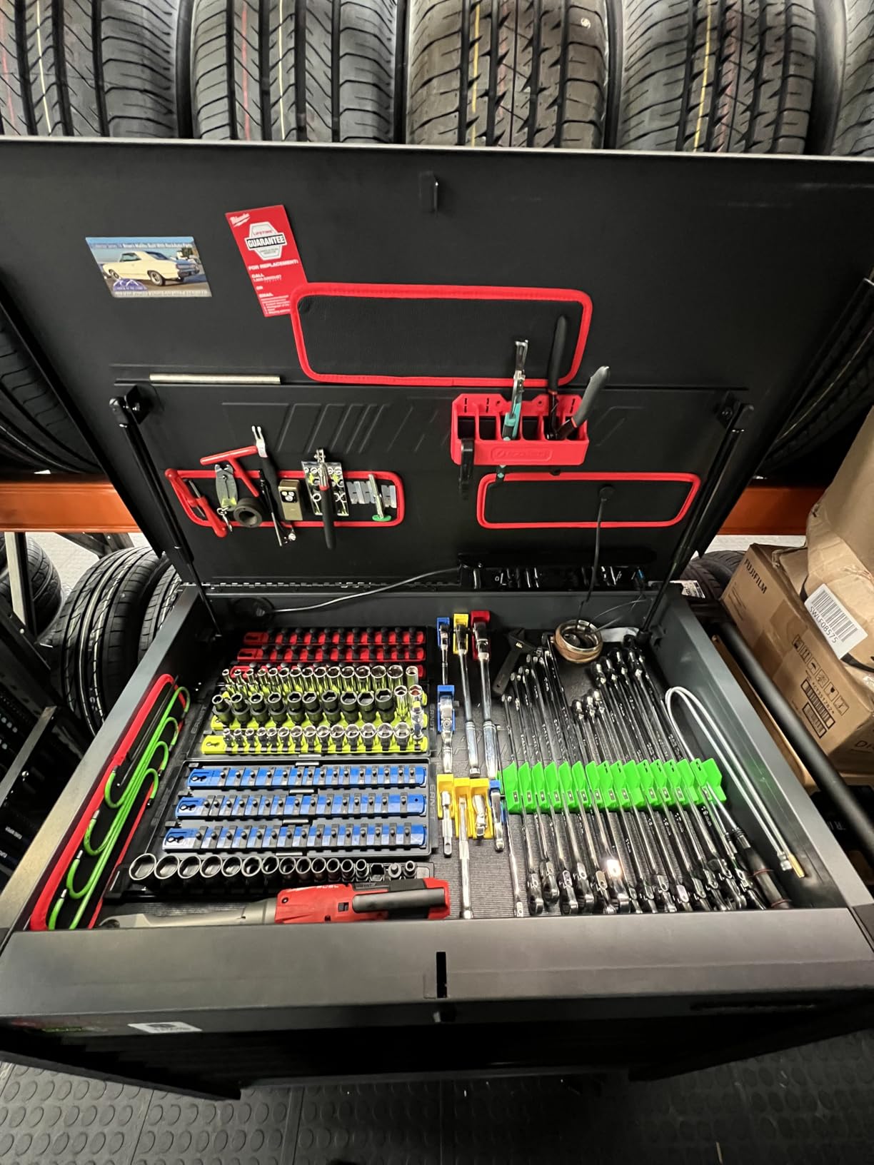 Ernst Manufacturing 8490 Socket Boss: 3-Rail Socket Organizer Tool Tray with 40 Clips (1/4