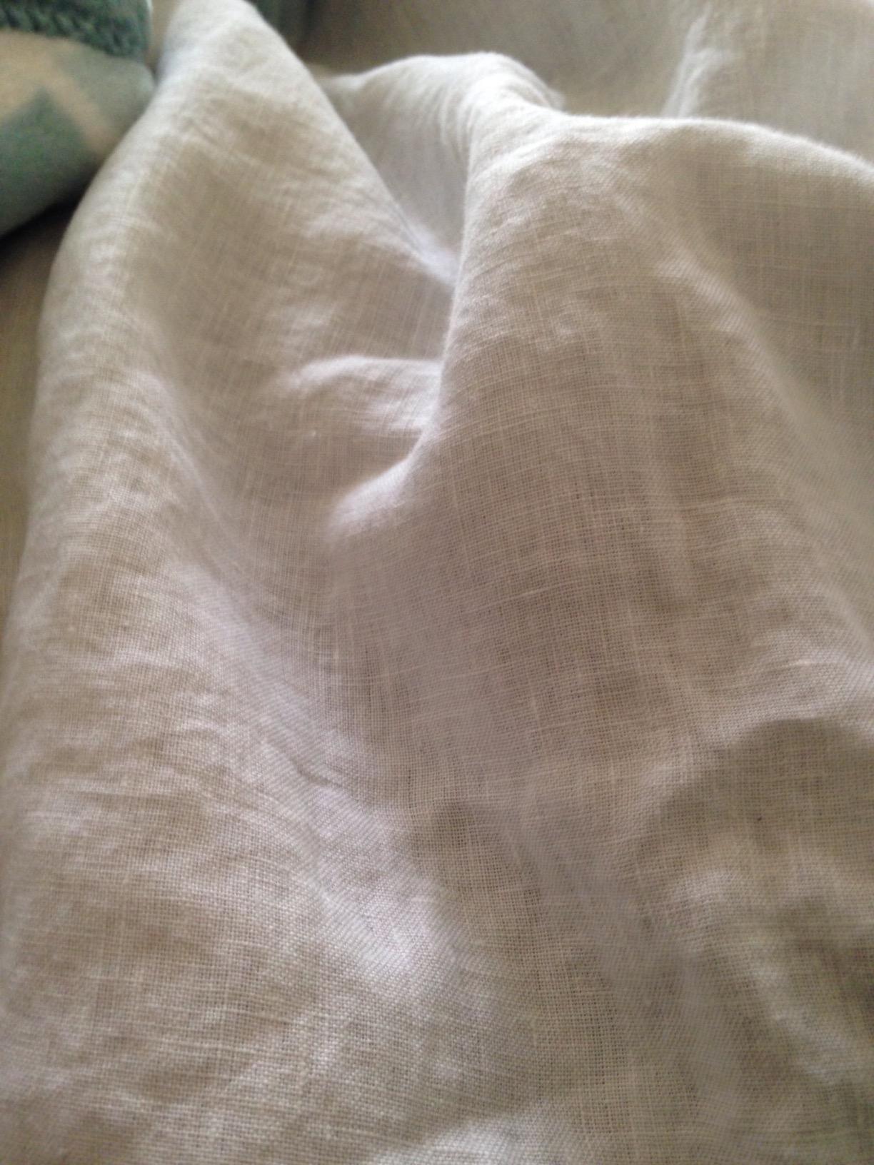 Simple&Opulence 100% French Linen Duvet Cover Set with Embroidered, 3 Pcs Washed Soft Farmhouse Bedding Set with Button Closure, 1 Comforter Cover and 2 Pillowshams (King, White) customer photo 1