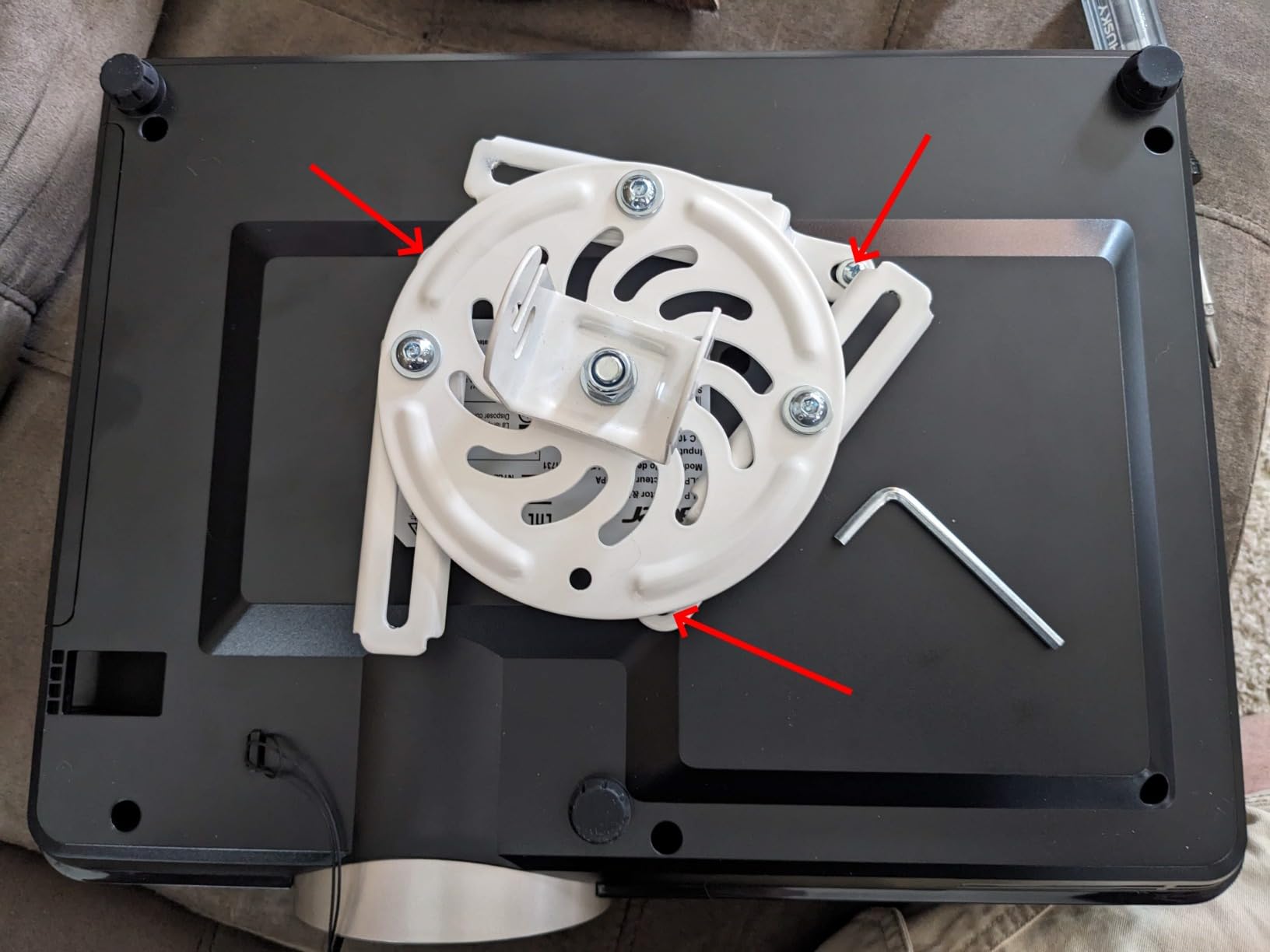 VIVO Black Extending Adjustable Ceiling Projector Mount, MOUNT-VP02B customer photo 2