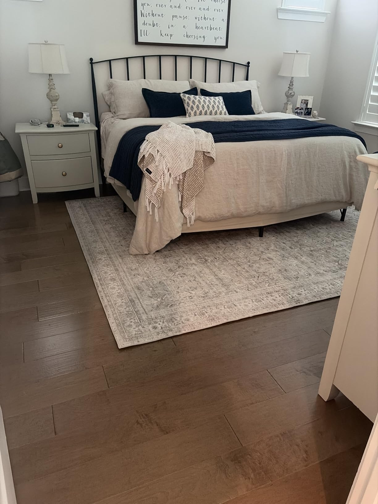 Simple&Opulence 100% French Linen Duvet Cover Set with Embroidered,3 Pcs Washed Soft Farmhouse Bedding Set with Button Closure,1 Comforter Cover and 2 Pillowshams(King,Natural Linen) customer photo 1