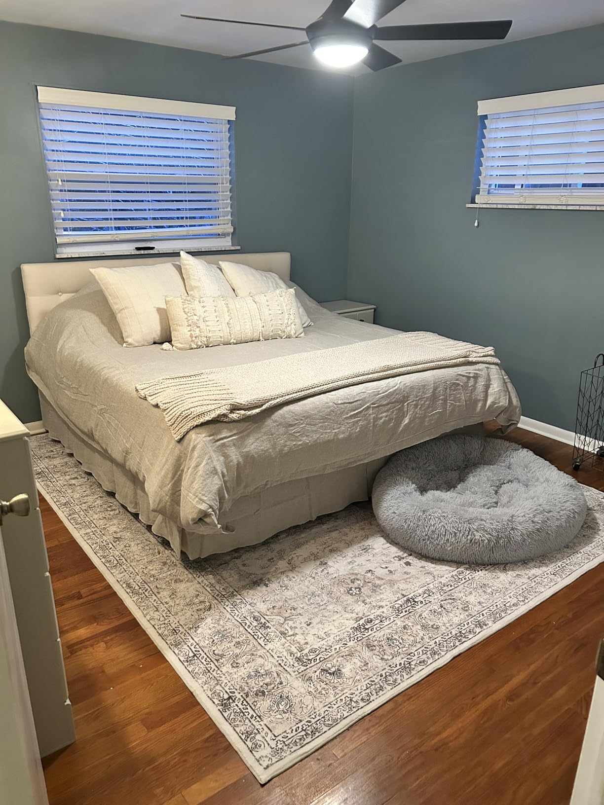 Simple&Opulence 100% French Linen Duvet Cover Set with Embroidered,3 Pcs Washed Soft Farmhouse Bedding Set with Button Closure,1 Comforter Cover and 2 Pillowshams(King,Natural Linen) customer photo 2