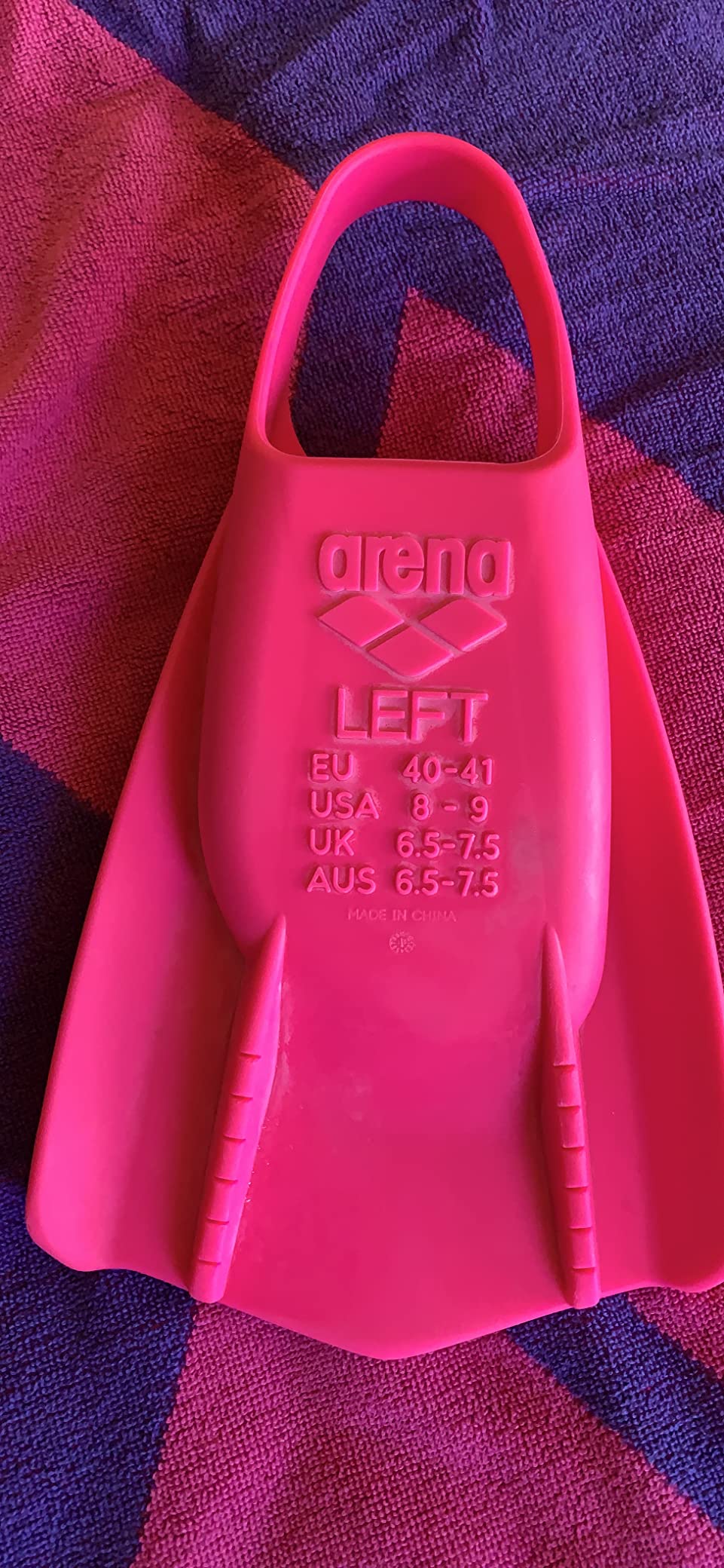 Arena Unisex Adult Powerfin Pro Swim Training Fins Men and Women Silicone Short Blade Flippers Left-Right Custom Design, Sizes 4.5-13.5 customer photo 2