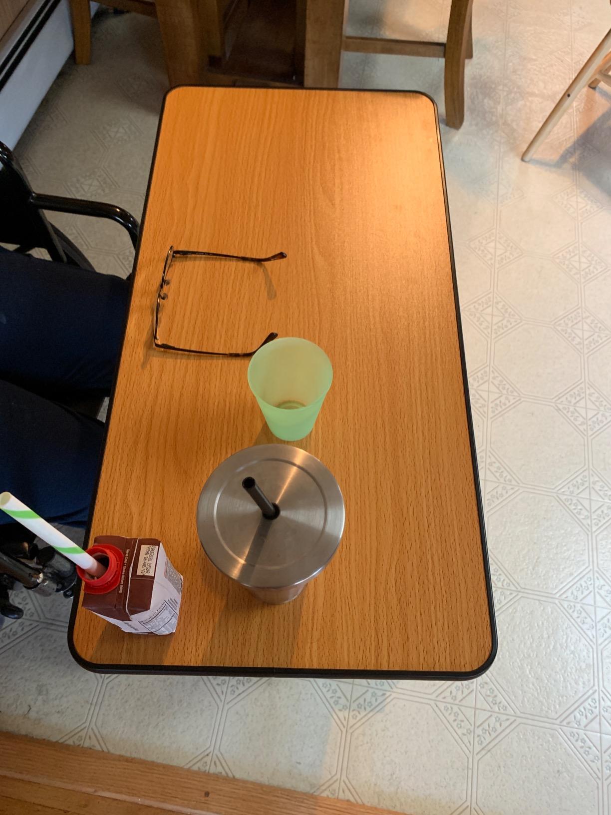 Vive Overbed Table (XL) - Hospital Bed Table - Swivel Wheel Rolling Tray | Adjustable Over Bedside Home Desk - Laptop, Reading, Eating Breakfast Cart Stand customer photo 2