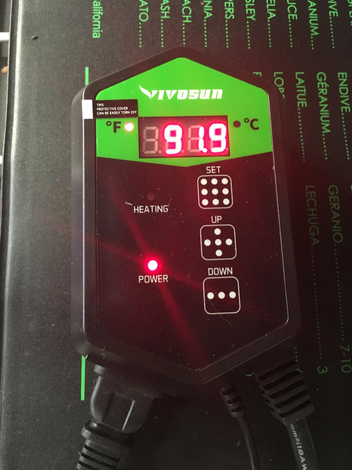 VIVOSUN Digital Heat Mat Thermostat Controller, 40–108 ºF 1000W for Reptiles, Seedlings, Germination, Incubation and Fermentation customer photo 2