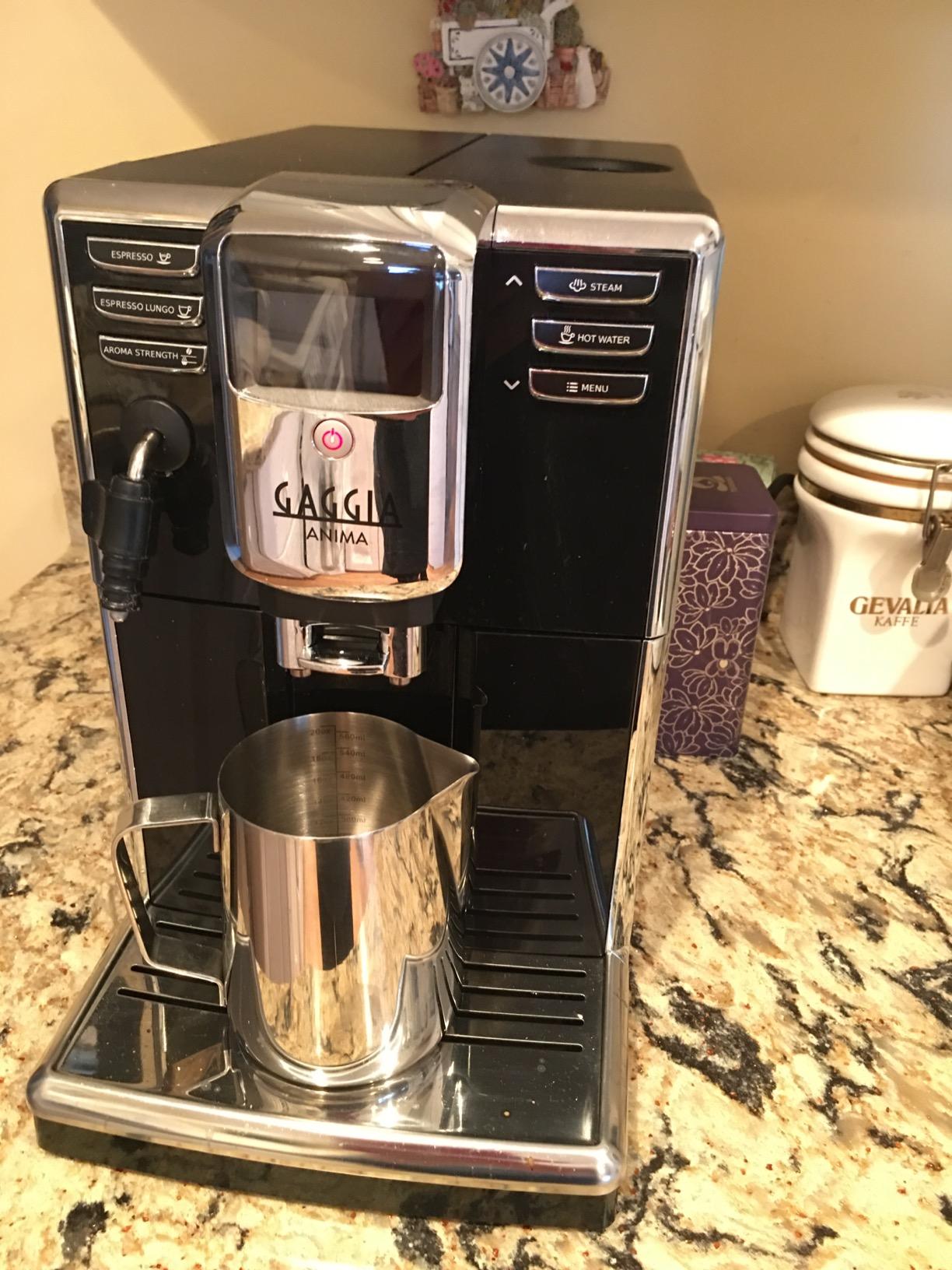 Gaggia Anima Coffee and Espresso Machine, Includes Steam Wand for Manual Frothing for Lattes and Cappuccinos with Programmable Options,Black customer photo 1