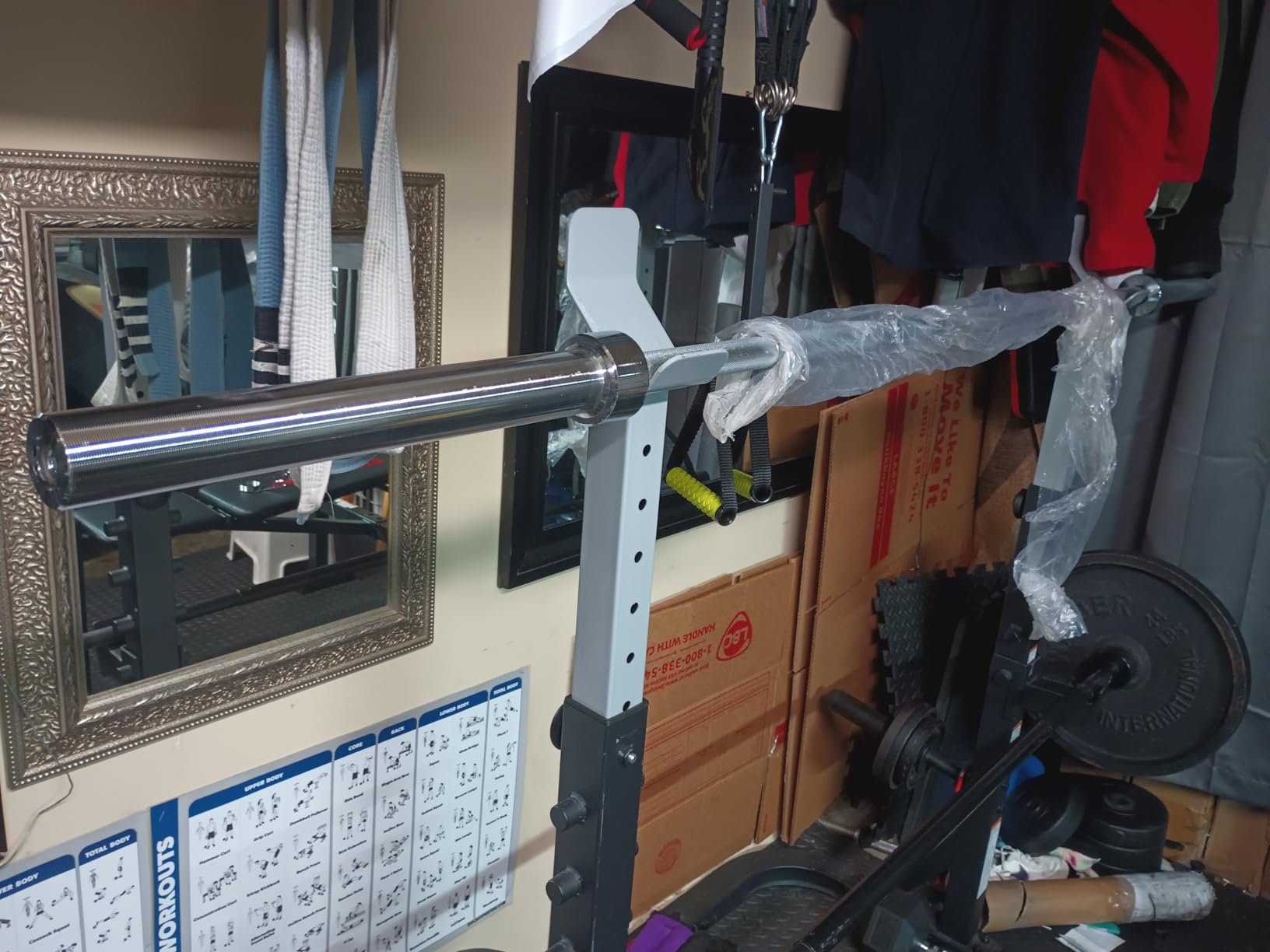 Yaheetech 7FT Olympic Barbell, 330LB Carbon Steel Weight Bar for Home Gym customer photo 2