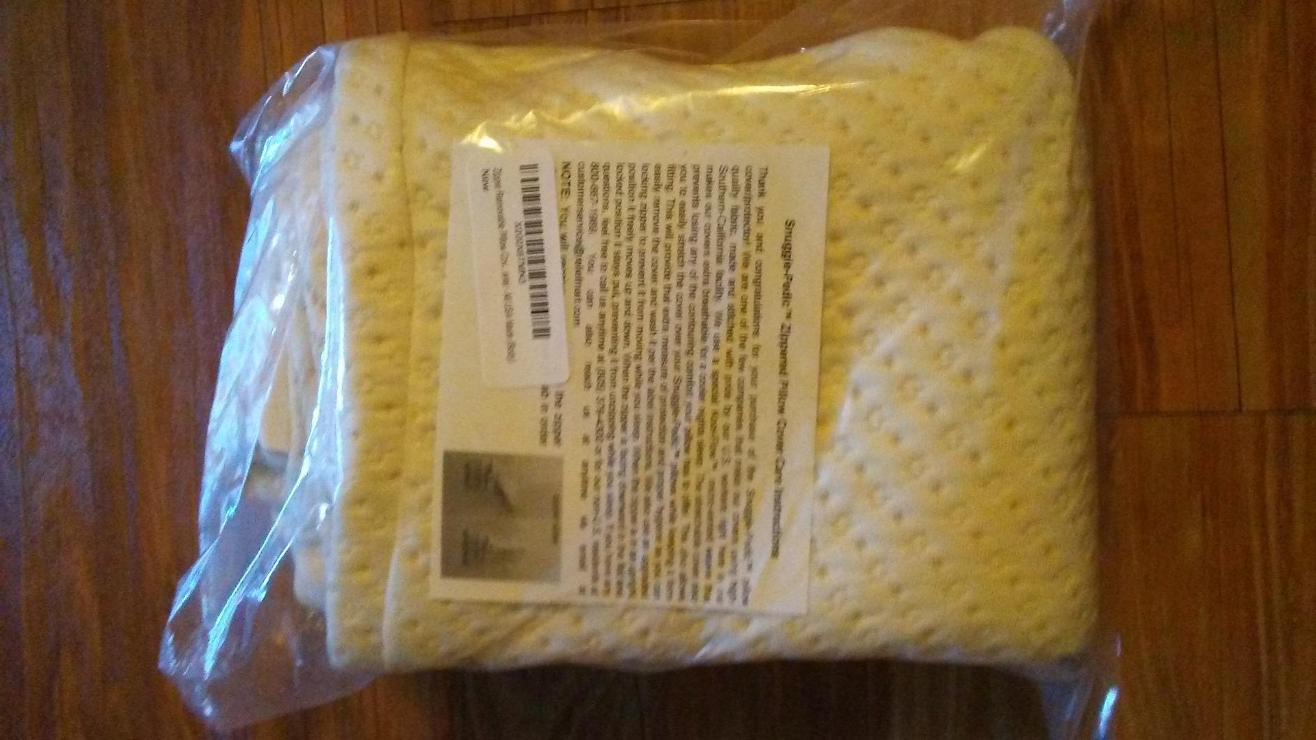 Snuggle-Pedic Pillow Covers - Zippered Queen Pillow Protector w/Kool Flow Technology, 20x30 Inches - Made in The USA customer photo 2