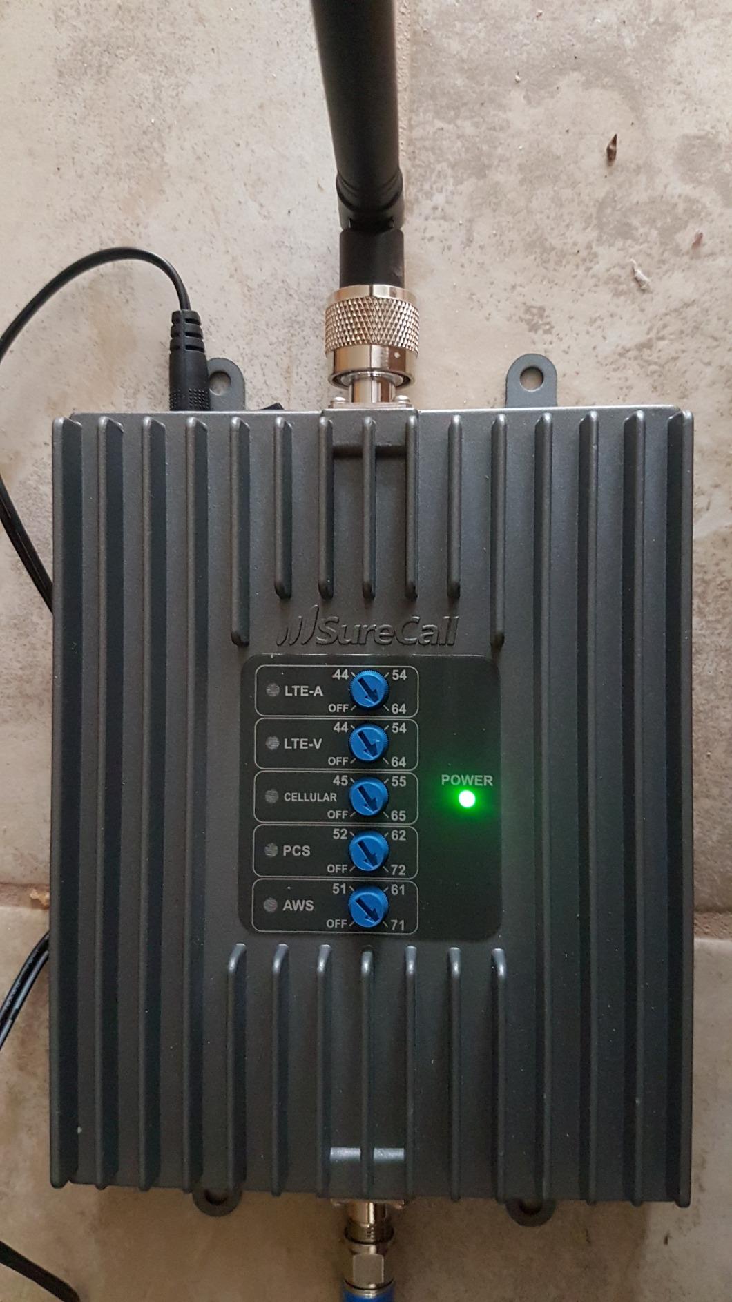SureCall Fusion4Home Cell Phone Signal Booster up to 2000 sq ft, Boosts 5G/4G LTE, Omni Outdoor Antenna, Home & Office Multi-User All Carrier, Verizon AT&T Sprint T-Mobile, FCC Approved, USA Company customer photo 1