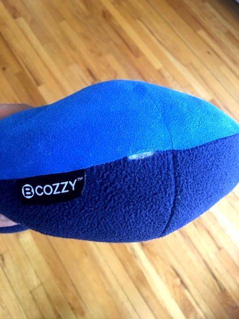 Travel Neck Pillow for Airplane - Patented Double Support for Head, Neck, and Chin. Best for Long Flights, Plane Sleeping, and Car Rides. Adjustable Size. Fully Washable. Carry Bag. Large, Navy customer photo 2