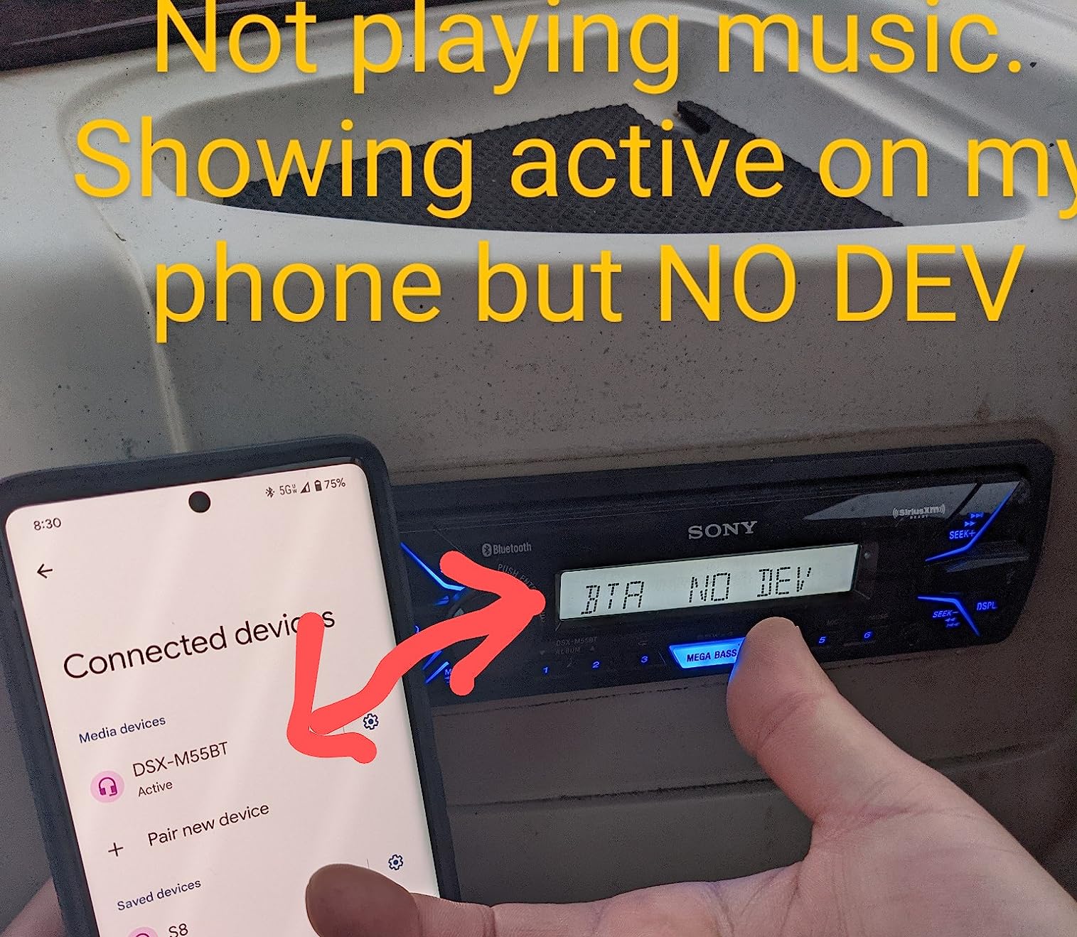 Sony DSXM55BT Bluetooth Marine Digital Media Stereo Receiver SiriusXM Ready, Single DIN customer photo 2