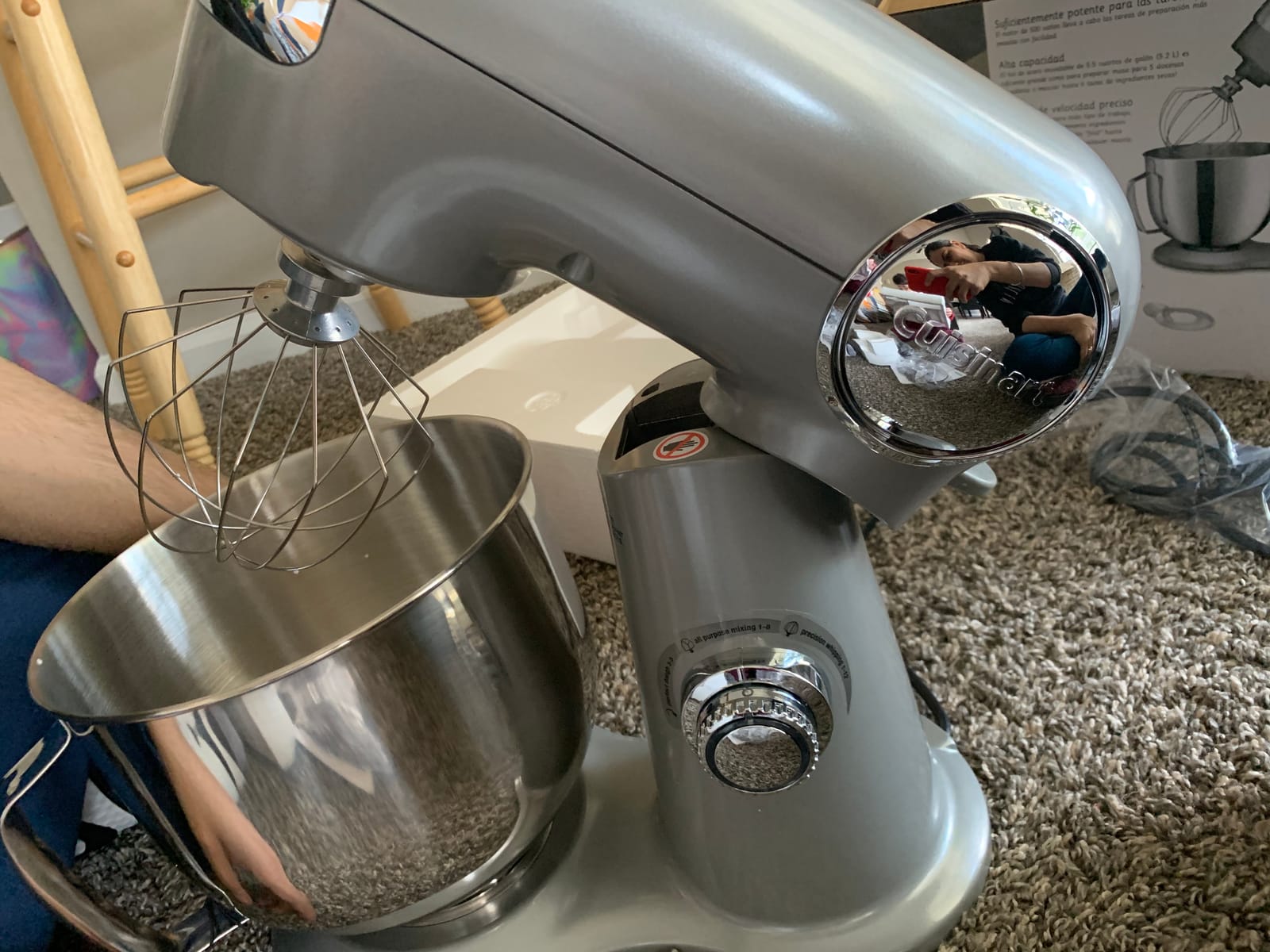 Cuisinart Stand Mixer, 12 Speed, 5.5 Quart Stainless Steel Bowl, Chef’s Whisk, Mixing Paddle, Dough Hook, Splash Guard w/ Pour Spout, White Linen, SM-50NAS, Manual customer photo 1