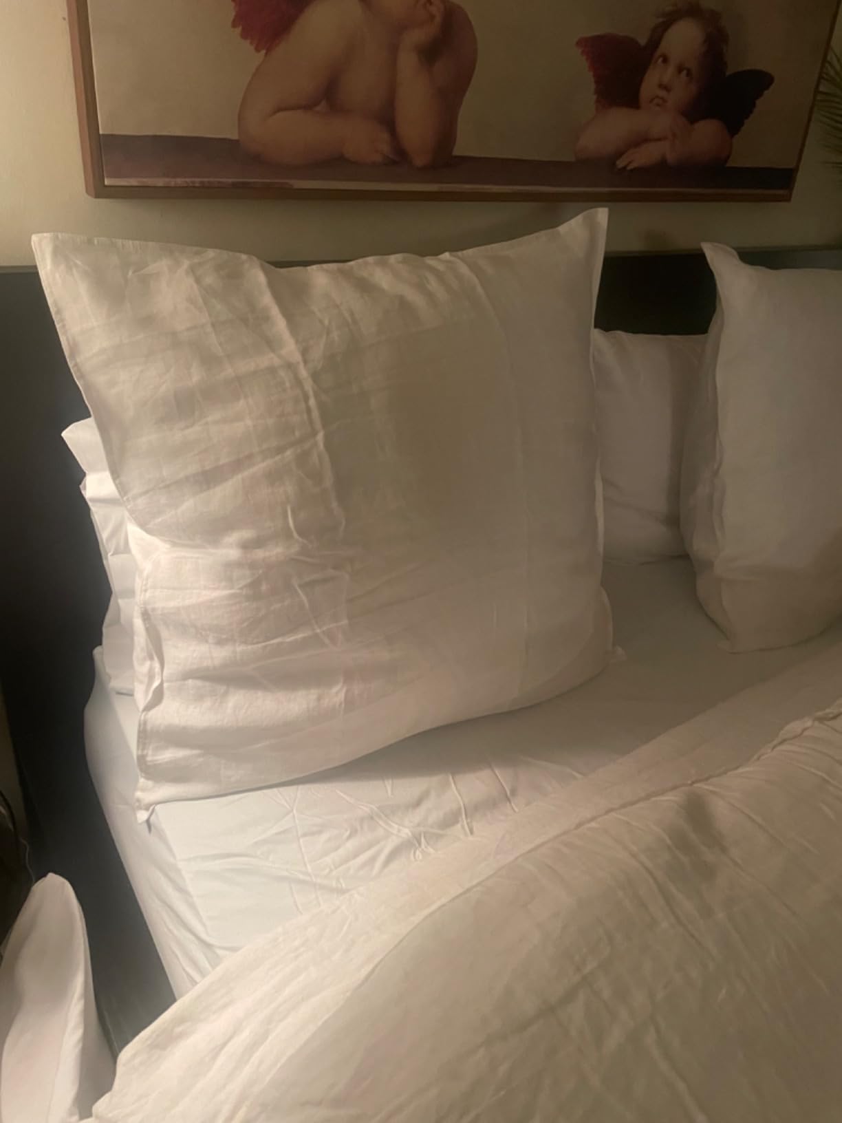 Simple&Opulence 100% Linen Duvet Cover Set 3pcs Basic Style Natural French Washed Flax Solid Color Soft Breathable Farmhouse Bedding with Button Closure - White, Queen customer photo 2