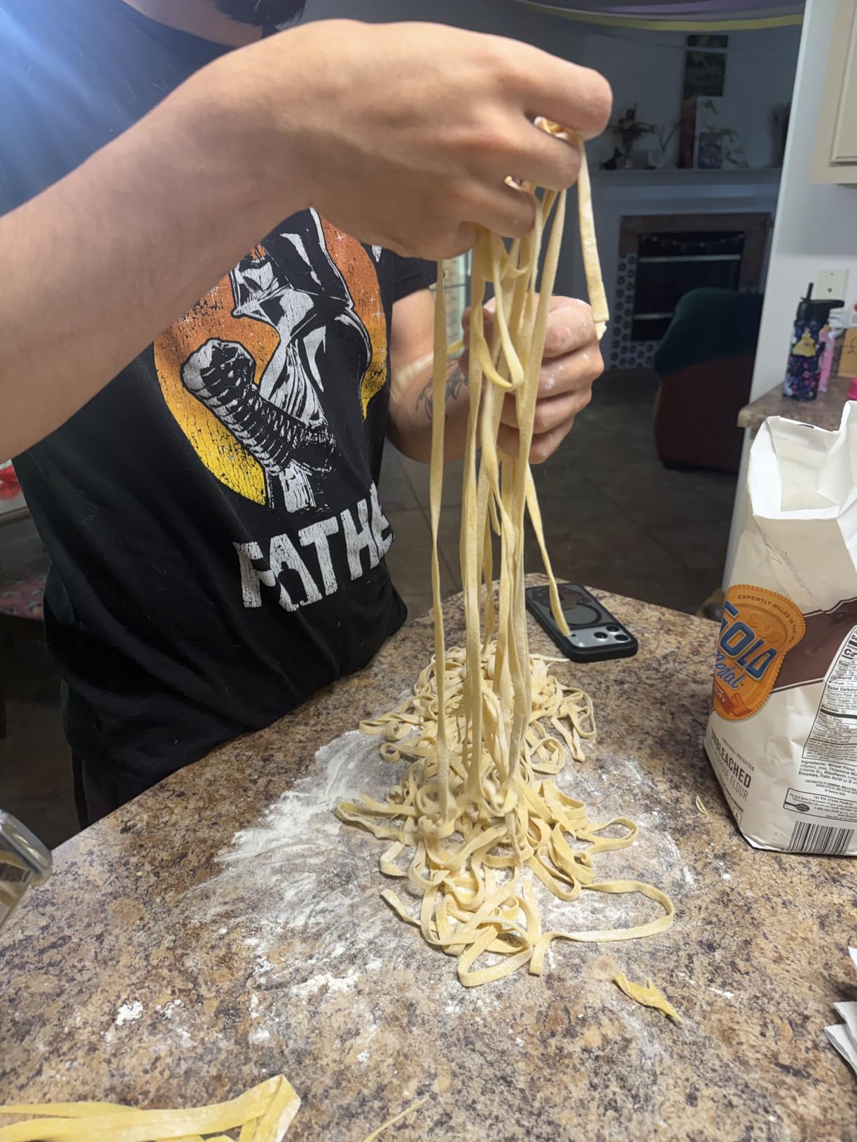 Nuvantee Pasta Maker with Adjustable Thickness Settings - 3 in 1 Noodle Maker with Rollers & 2 Width Cutters for Fresh Spaghetti, Fettuccini, Lasagna, Dumplings & More customer photo 1