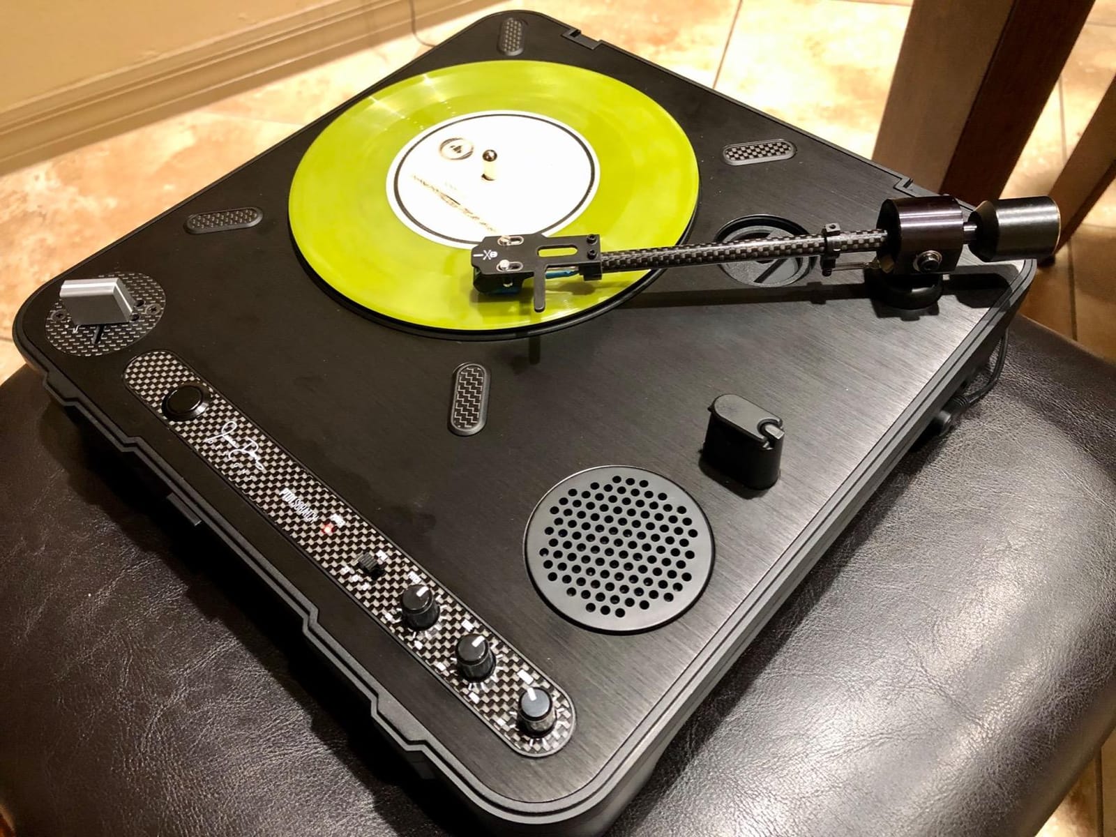 Numark PT01 Scratch Portable DJ Turntable | Scratch Switch, Built-In Speaker, 3-Speed Playback, USB Out, AC and Battery Power for Portablists customer photo 1