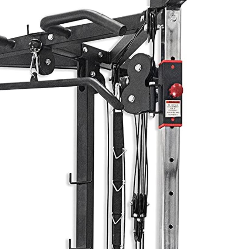Valor Fitness Cable Crossover Machine - 17 Adjustable Positions with Pull Up Bars and Optional Bundle Attachments Max Weight 200 lb. Plate Loaded Pulley System for Home Gym Power Workout customer photo 2