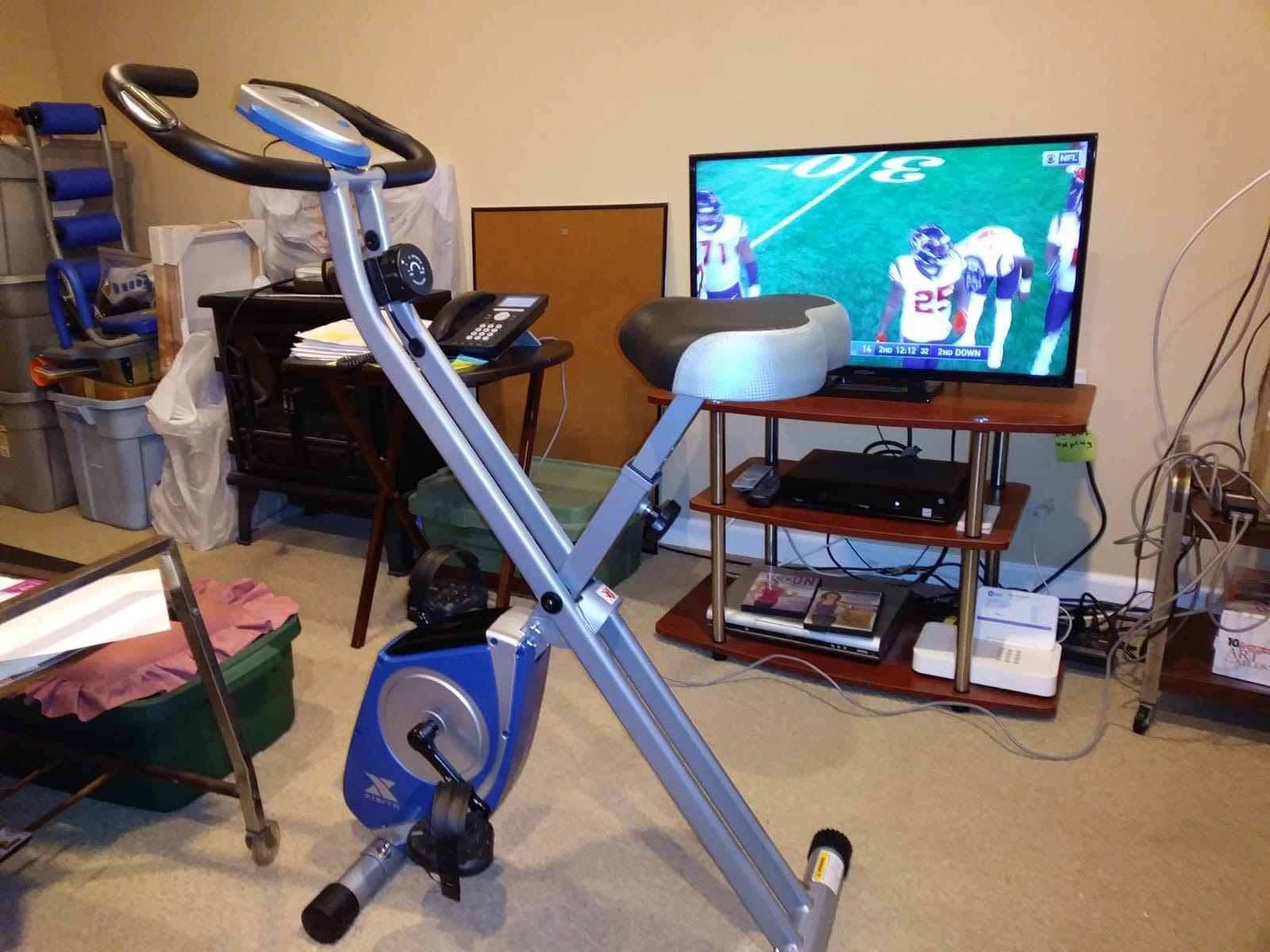 XTERRA Fitness Folding Exercise Bike, 225 LB Weight Capacity customer photo 1