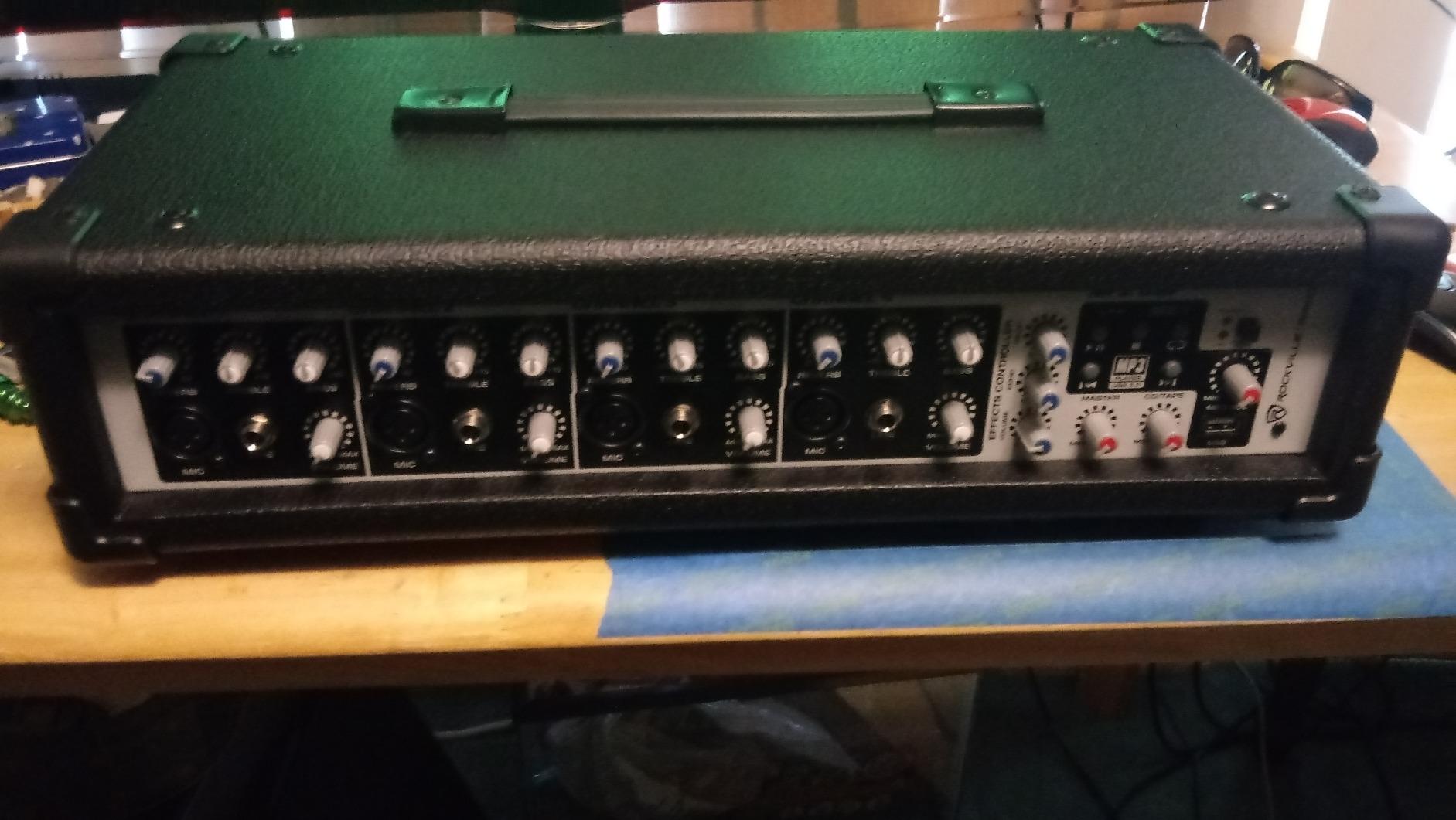 Rockville RPM45 1800w Powered 4-Channel Mixer Amplifier, USB, EQ, Effects, Phantom Power, Durable Wooden Enclosure, Compact Design, for Musicians and Small Venues | Phantom Power, Effects Processor, 4 XLR Inputs, 4 TRS Inputs, Echo & Delay, AUX Input, Fan Cooling System customer photo 2