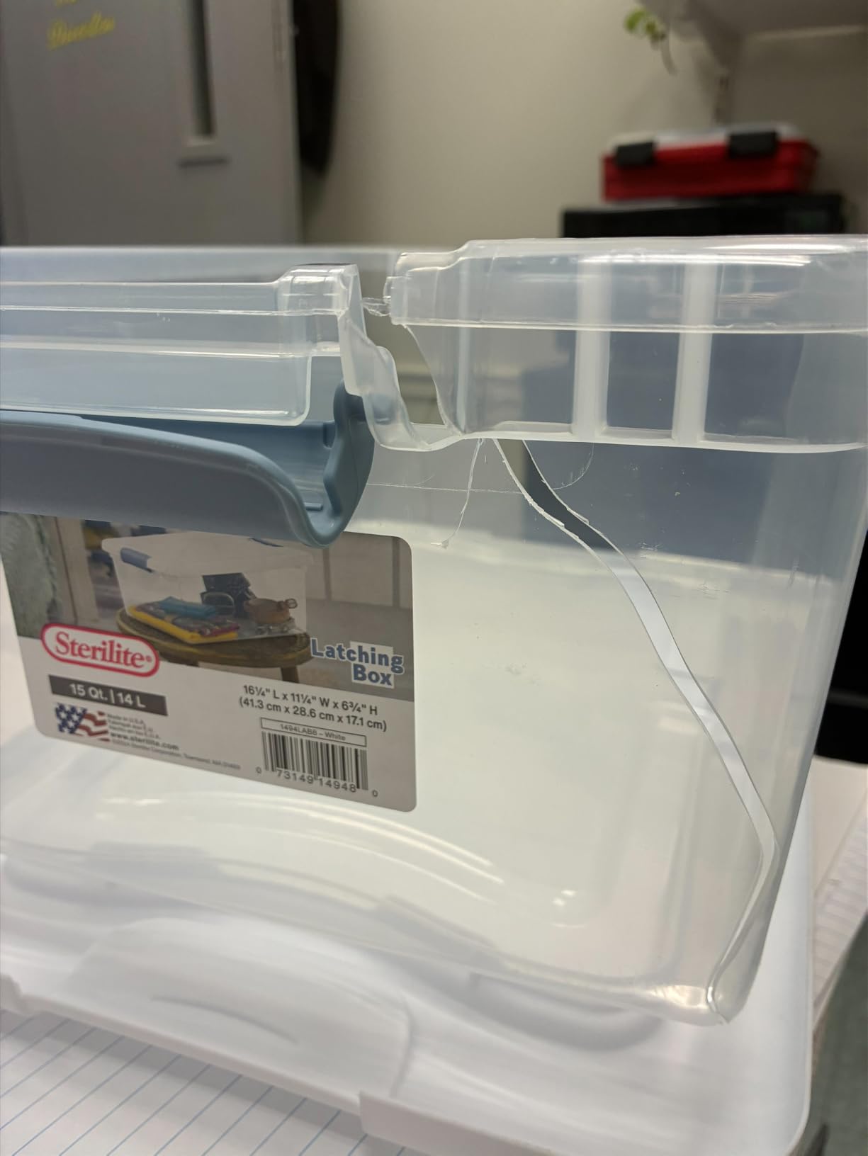 Sterilite Wheeled Latching Box w/ Lids for Home & Office, 56 Quart, 4-Pack customer photo 1