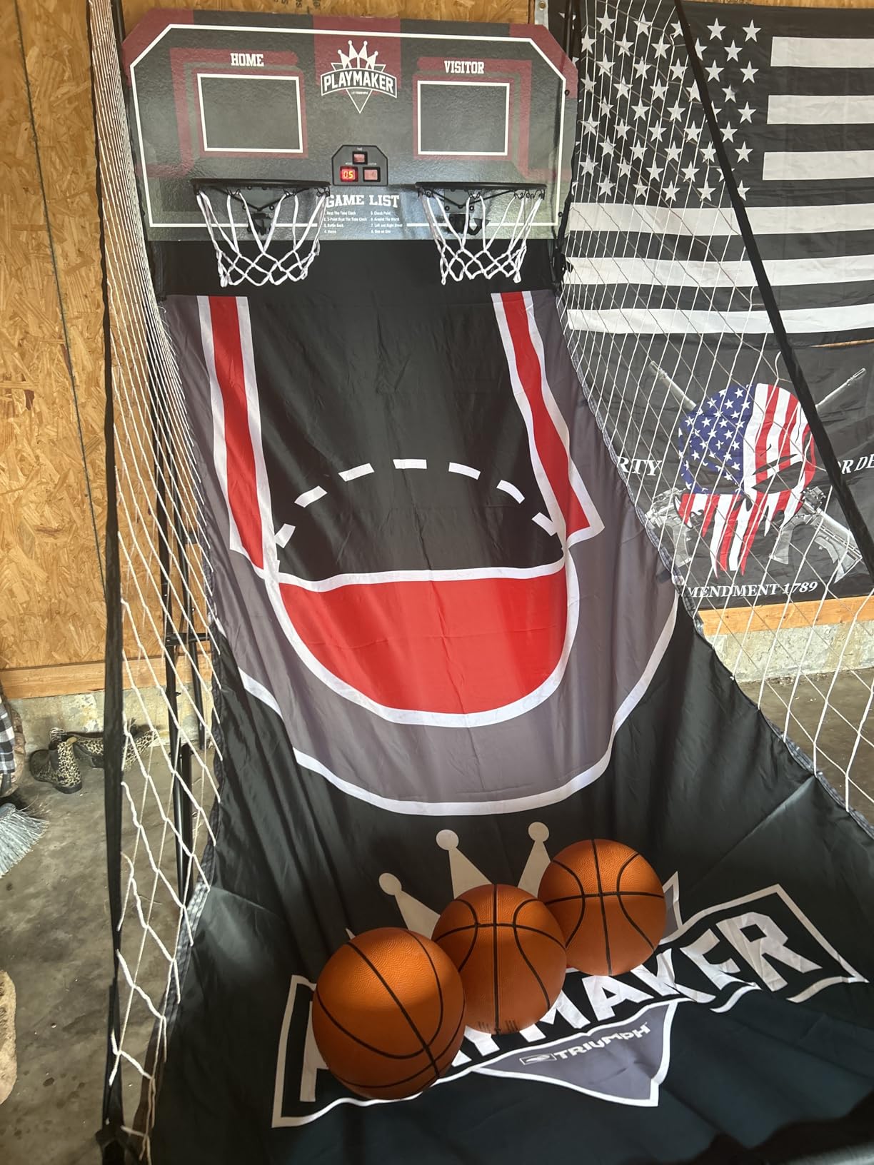 Triumph Playmaker Shootout Basketball Arcade Game – Electronic Scorer, LED Display, 8 Game Modes, 4 Balls, Pump & Quick Connect Frame – Fast-Paced Indoor Fun for Kids, Teens & Family Game Nights customer photo 2