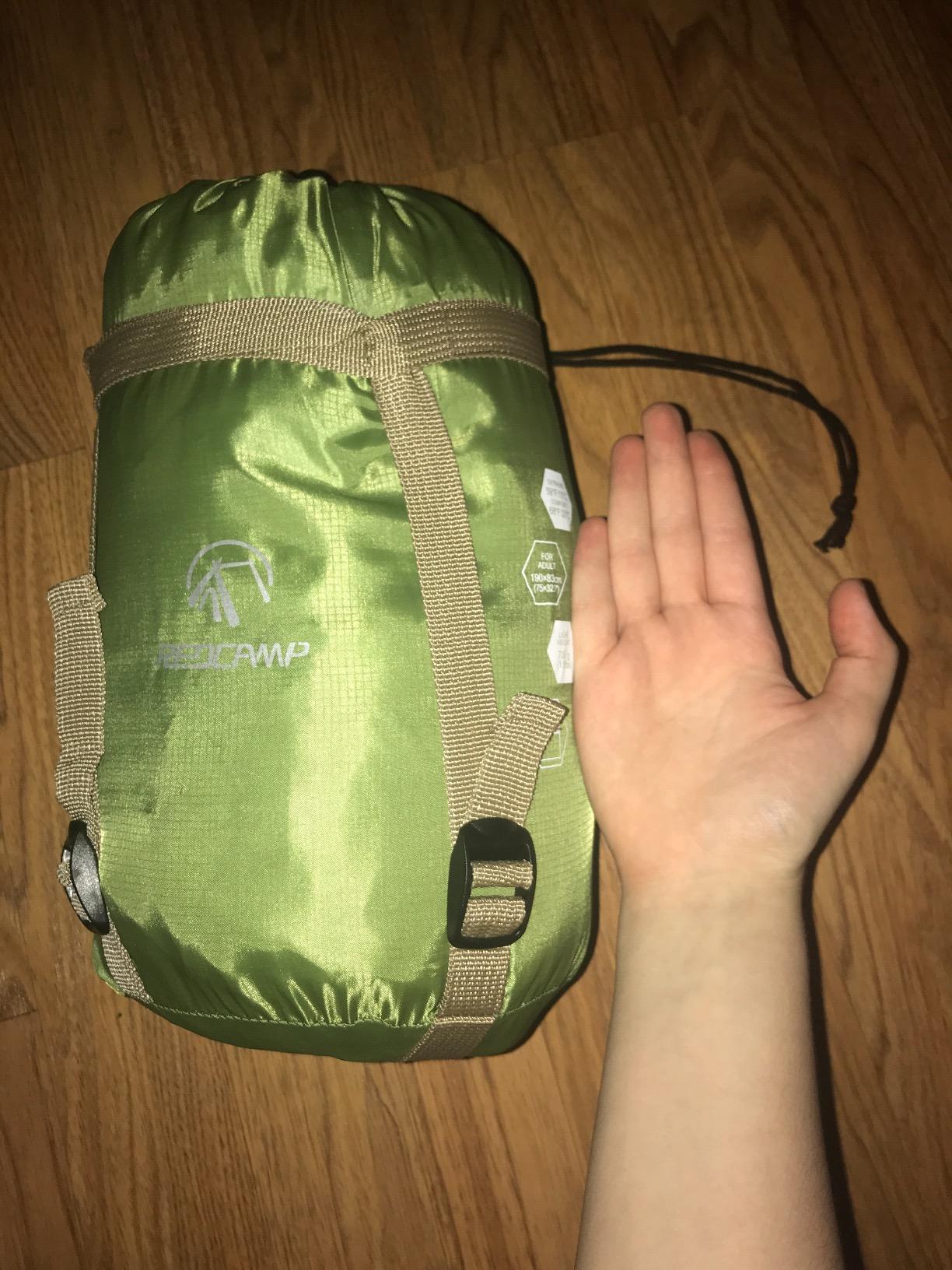 REDCAMP Ultra Lightweight Sleeping Bag for Backpacking, Hiking, Comfort for Adults Warm Weather, with Compression Sack customer photo 2