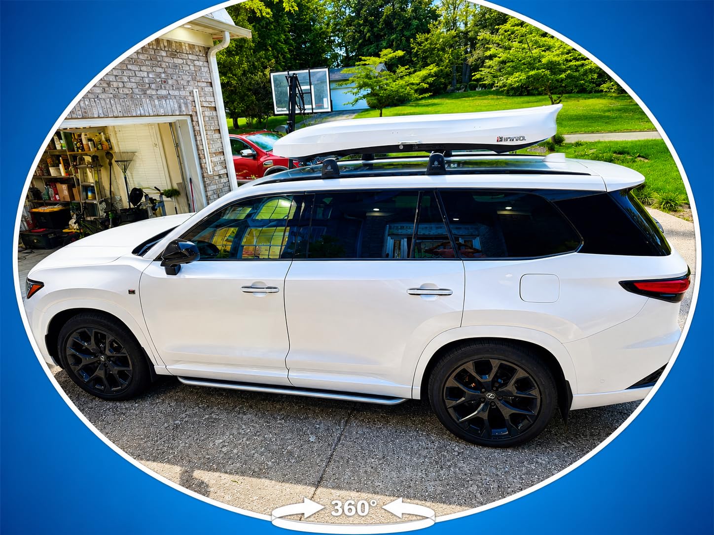 INNO Wedge 660 Black 11 cu ft, Roof Rack, Roof Box, Cargo Box, Hard Shell, Low Profile, Dual‑Side Opening with Locks, Made in Japan, Compatible with Aero & Square Bars, Tool Free Install customer photo 2