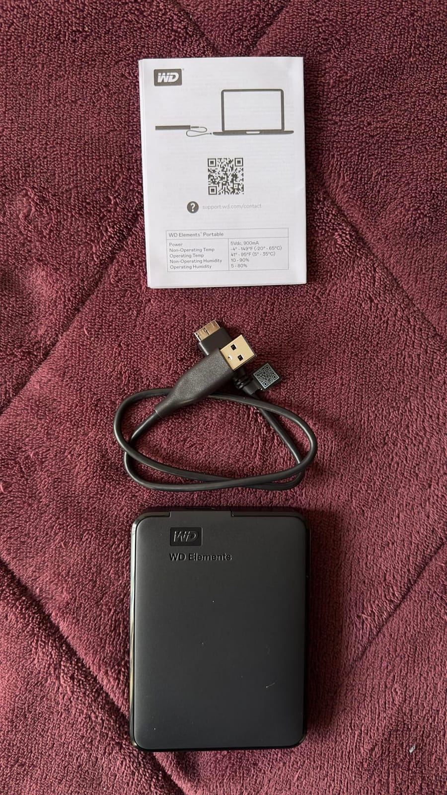 WD 2TB Elements Portable External Hard Drive for Windows, USB 3.2 Gen 1/USB 3.0 for PC & Mac, Plug and Play Ready - WDBU6Y0020BBK-WESN | WDBU6Y0020BBK-WESN, USB 3.2 Gen 1/USB 3.0 for PC, Plug, Play Ready - WDBU6Y0020BBK-WESN customer photo 2