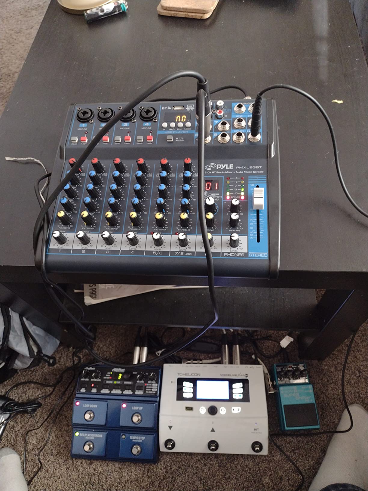 Pyle 8 Channel DJ Audio Mixer, Bluetooth, DSP FX, USB, Audio Interface customer photo 1