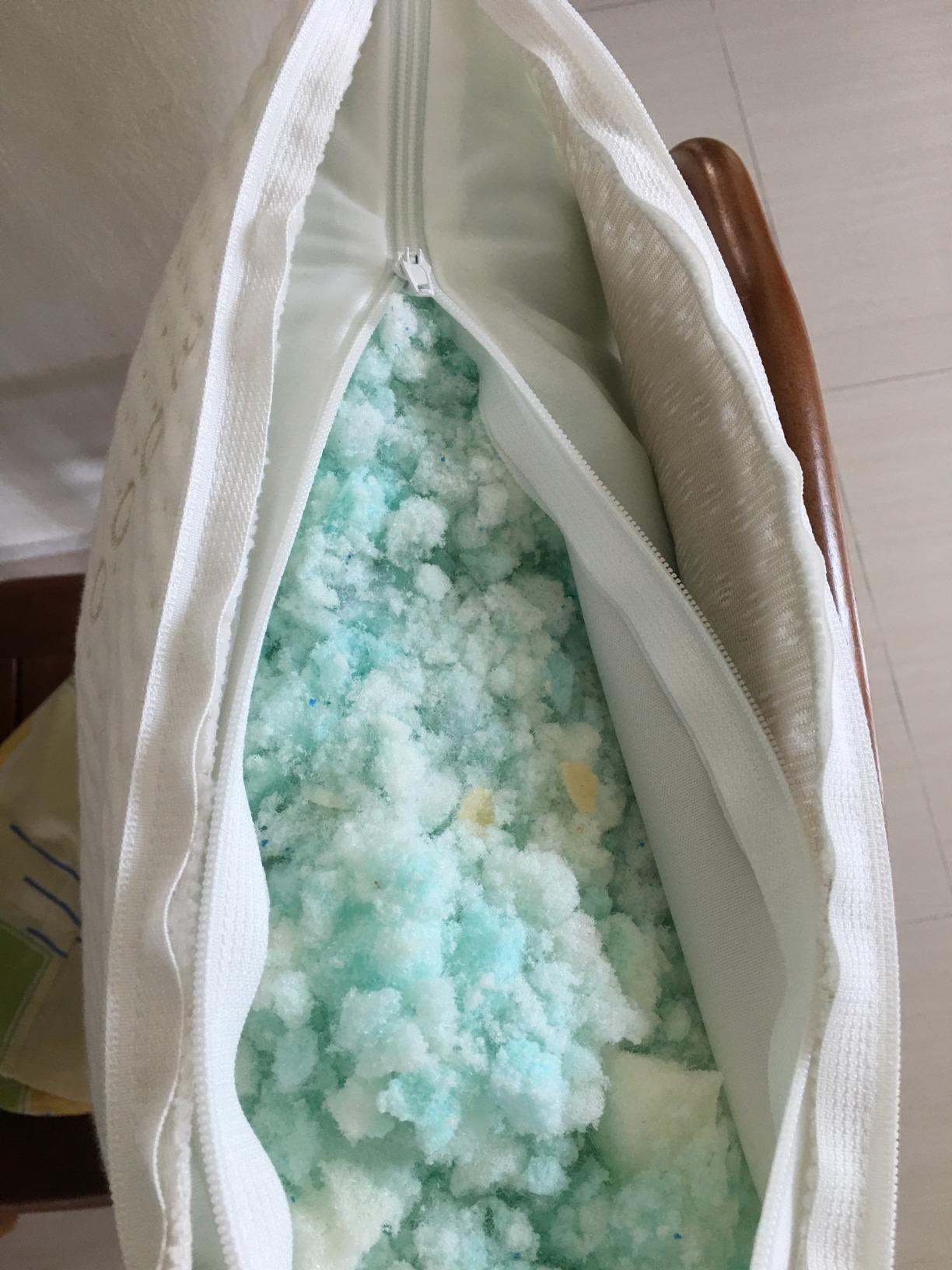 Snuggle-Pedic Adjustable Memory Foam Pillows - GreenGold Certified Pillow w/ Viscose of Bamboo Cover for Side, Stomach & Back Sleepers - Made in the USA - Standard customer photo 1