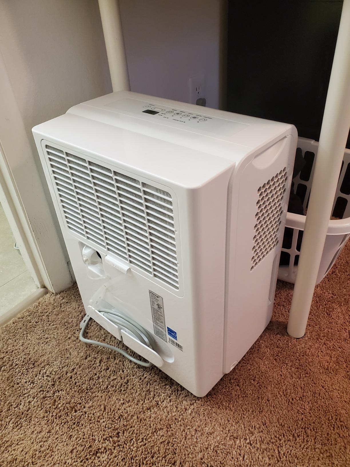 hOmeLabs Dehumidifier 7,500 Sq Ft 50 Pint with Pump 120 Pint 95°F, 90% RH customer photo 1