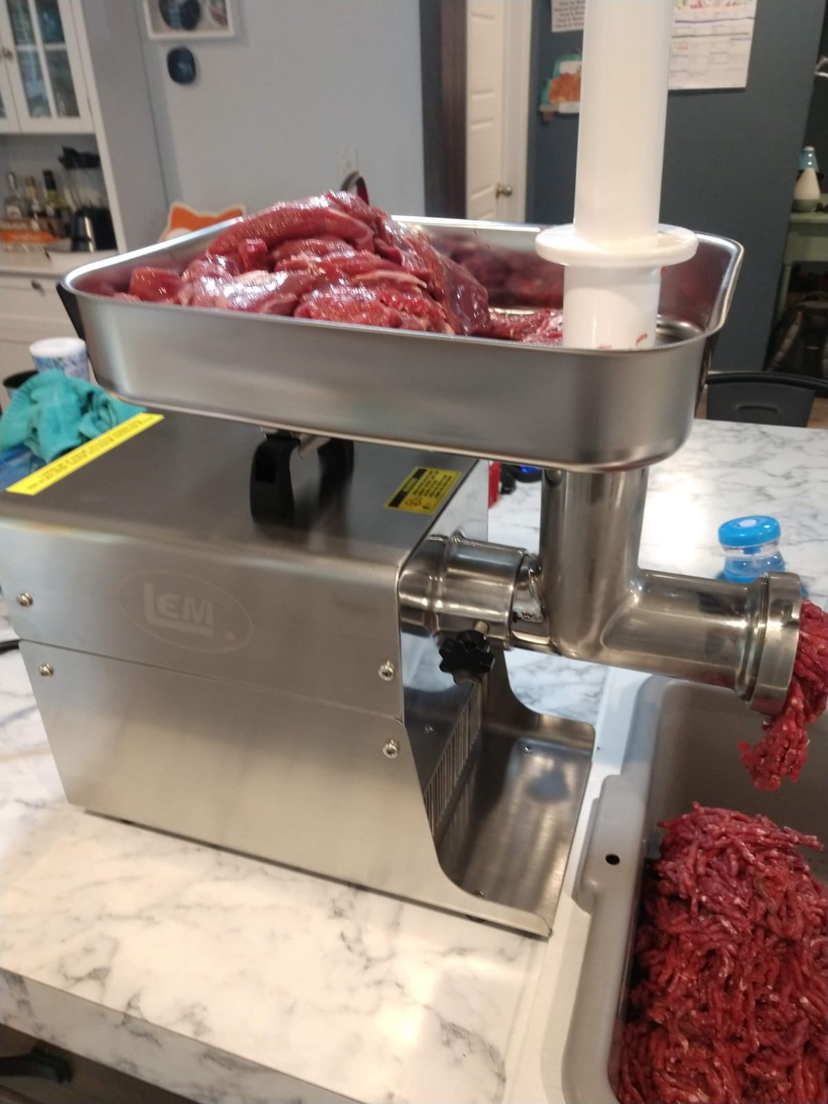 LEM Products BigBite #22 Meat Grinder, 1.0 HP Commercial-Quality Stainless Steel Electric Meat Grinder for Home Use, Heavy-Duty Food Processor for Grinding, Sausage Stuffing, Cooking customer photo 2