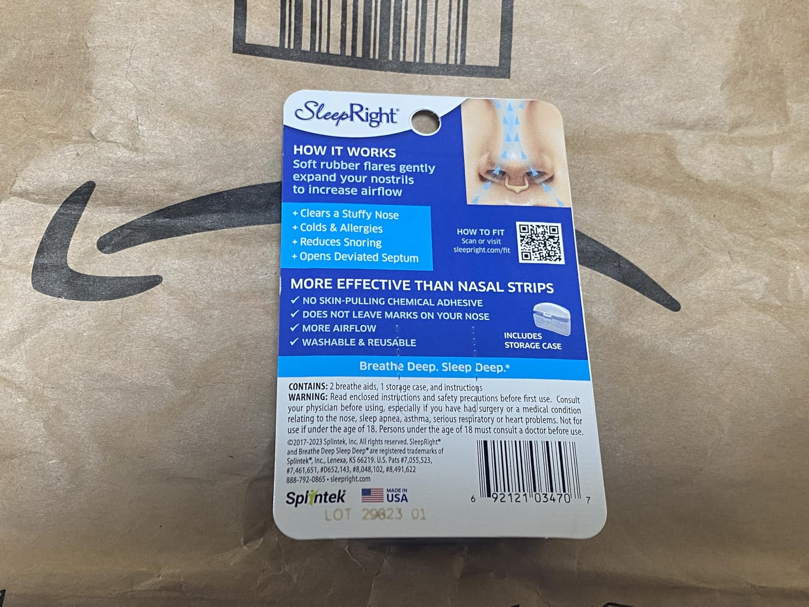 SleepRight Intra-Nasal Breathe Aids Breathing Aids for Sleep Nasal Dilator Snore Reducer - 2 Pack (4 Count) customer photo 1