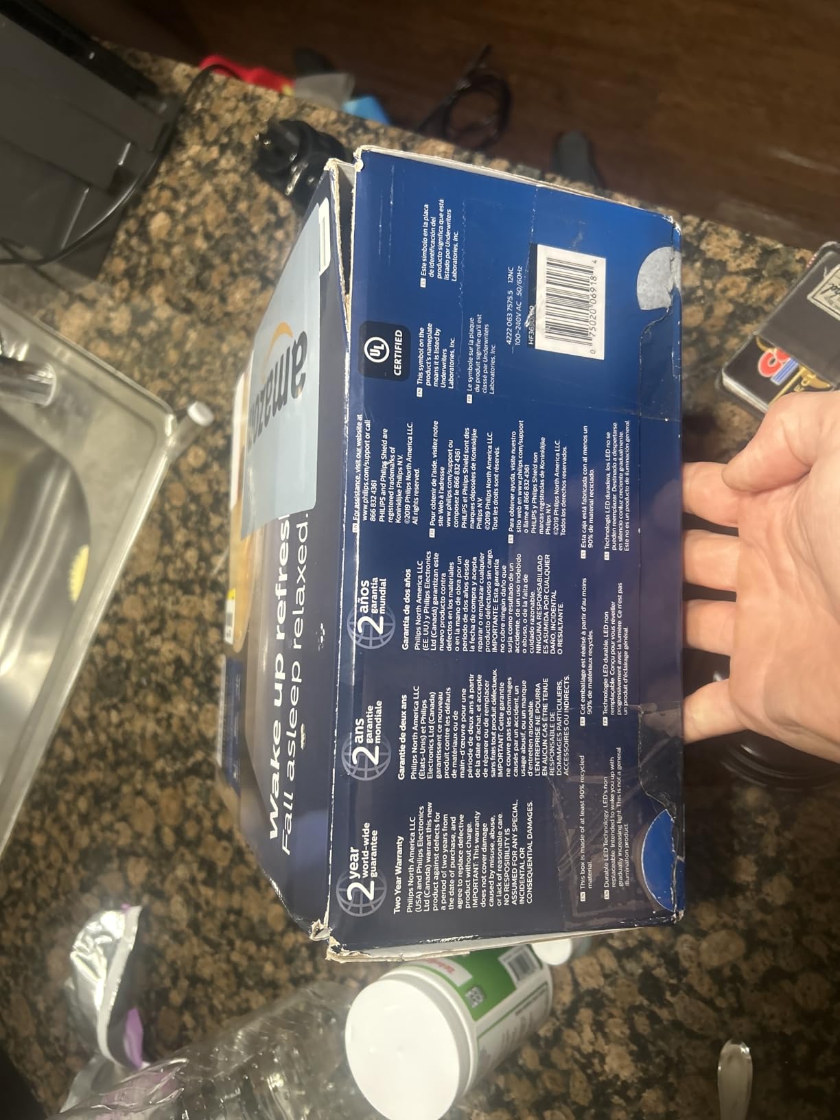 PHILIPS SmartSleep Sleep and Wake-Up Light, Simulated Sunrise and Sunset, Multiple Lights and Sounds, RelaxBreathe to Sleep, HF3650/60 customer photo 1
