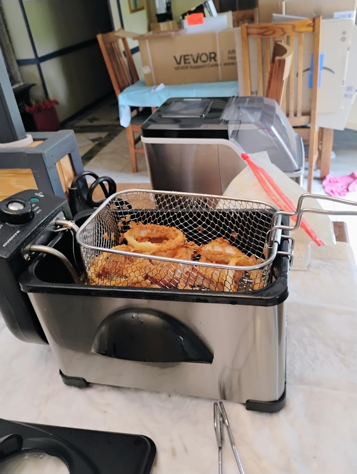 OVENTE Electric Deep Fryer, 2L Capacity, 1500W, Silver FDM2201BR customer photo 1