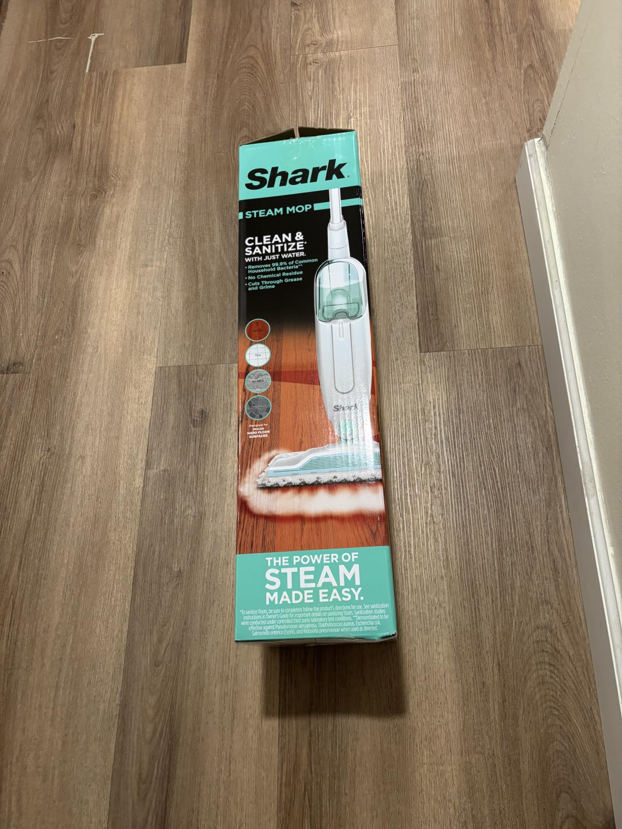 Shark Steam Mop for Sealed Hard Floors with 2 Dirt Grip Pads, White, S1000 customer photo 2