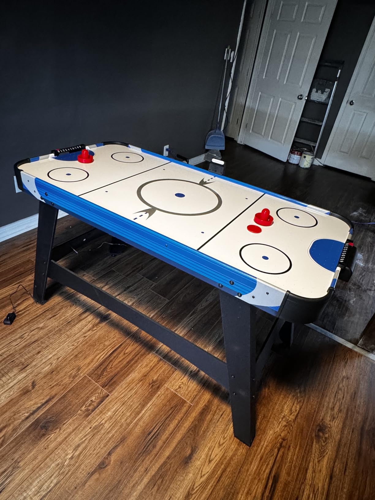 Best Choice Products 58in Mid-Size Arcade Style Air Hockey Table for Game Room, Home, Office w/ 2 Pucks, 2 Pushers, Digital LED Score Board, Powerful 12V Motor, Carrying Bag customer photo 1