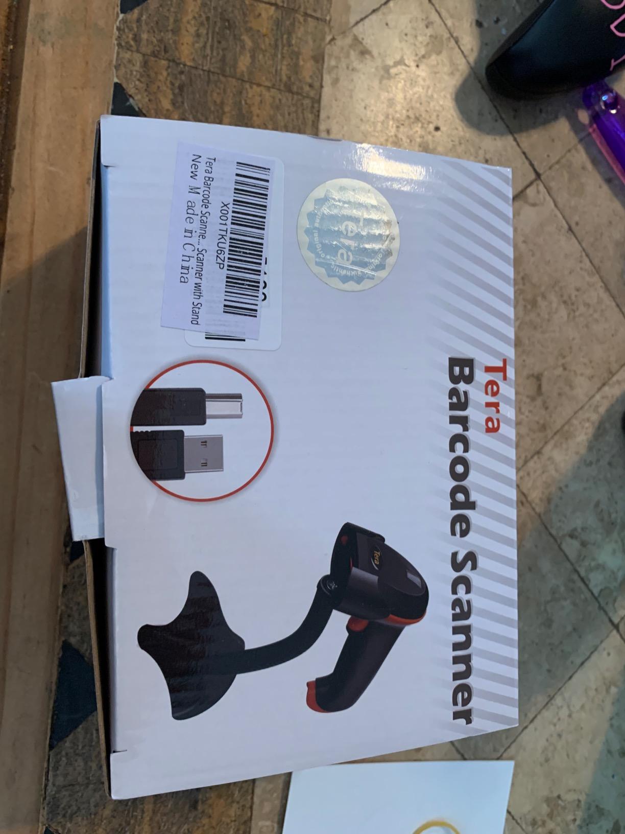 Tera Barcode Scanner Wireless 1D Laser Cordless Barcode Reader with Battery Level Indicator, Versatile 2 in 1 2.4Ghz Wireless and USB 2.0 Wired customer photo 1