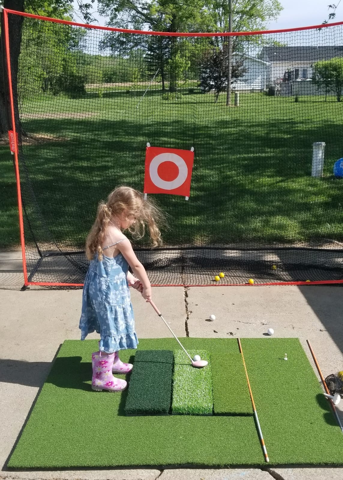 GoSports Golf Practice Hitting Net - Choose Between Huge 10 x 7 ft or 7 x 7 ft Nets - Personal Driving Range for Indoor or Outdoor Use - Designed by Golfers for Golfers customer photo 2
