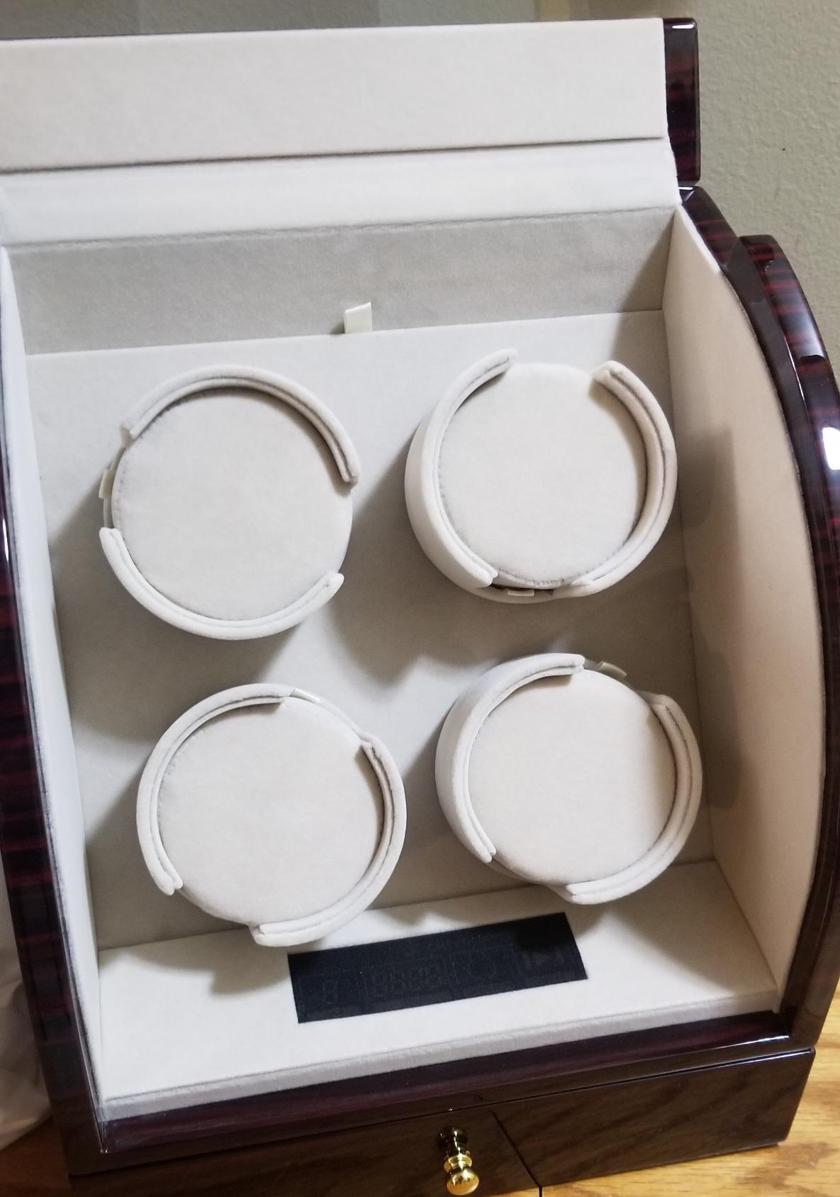 Watch Winder For 4 Watches + 3 Storage Slots, LCD Touch Screen customer photo 1