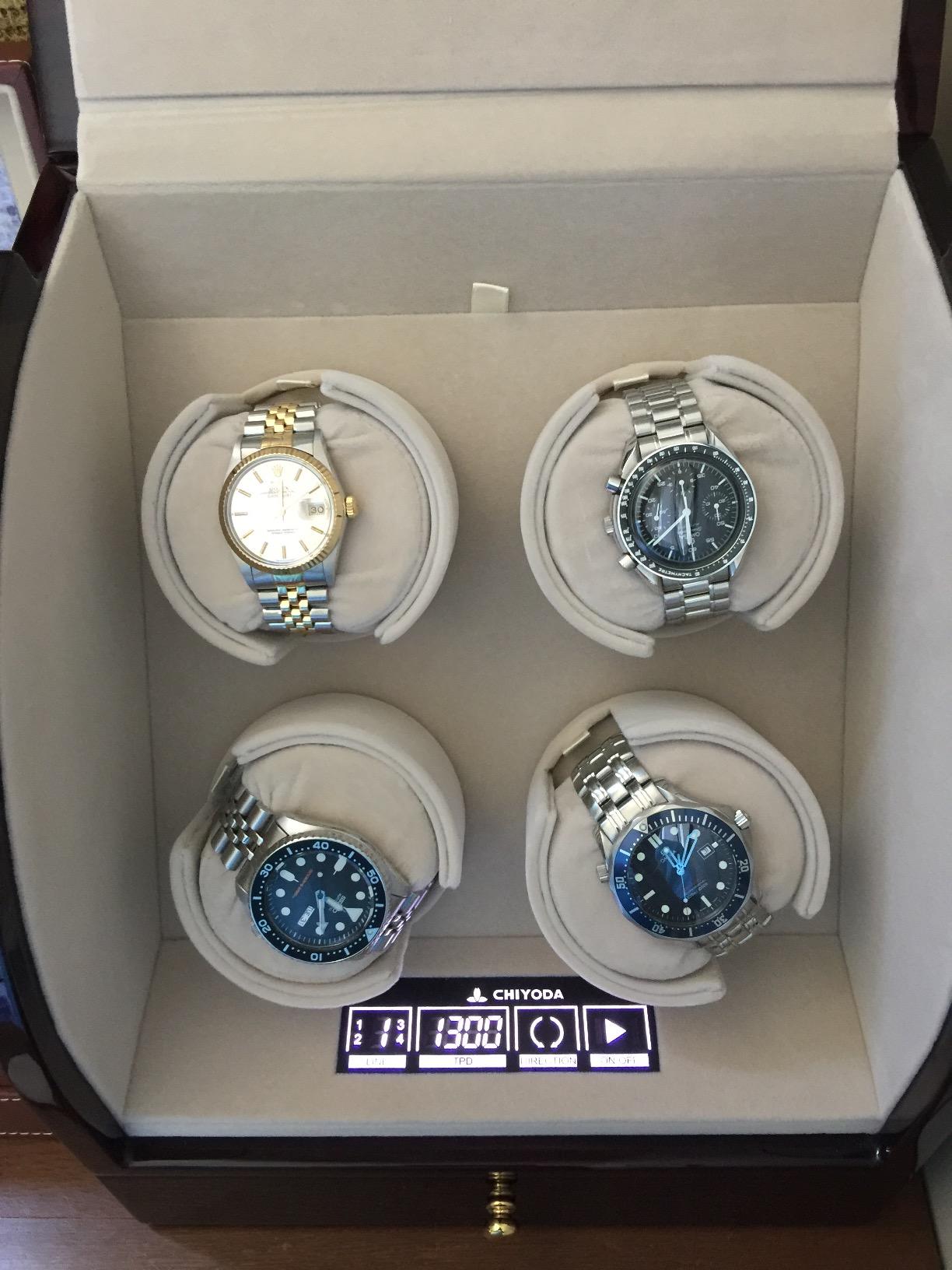 Watch Winder For 4 Watches + 3 Storage Slots, LCD Touch Screen customer photo 2