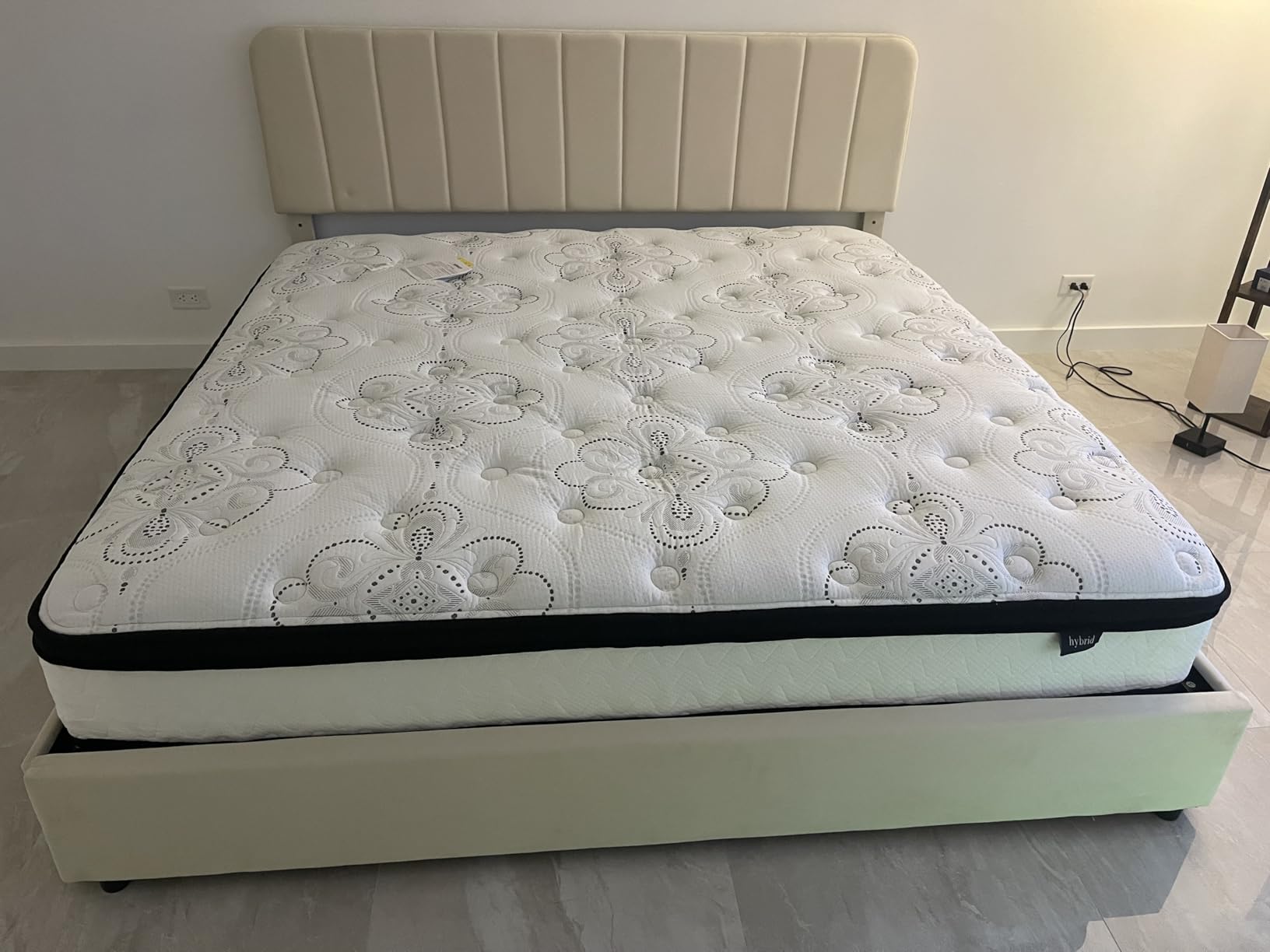 Signature Design by Ashley Chime 10 Inch Twin Hybrid Mattress in a Box | Medium Firm comfort twin mattress for kids rooms, Cooling gel memory foam and pocketed coils, Polyester damask cover customer photo 1